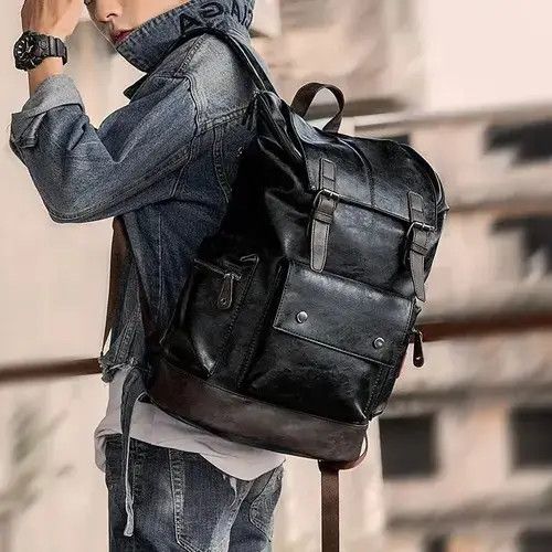 Japanese Brand Pu Leather Backpack Size ONE SIZE - 2 Thumbnail