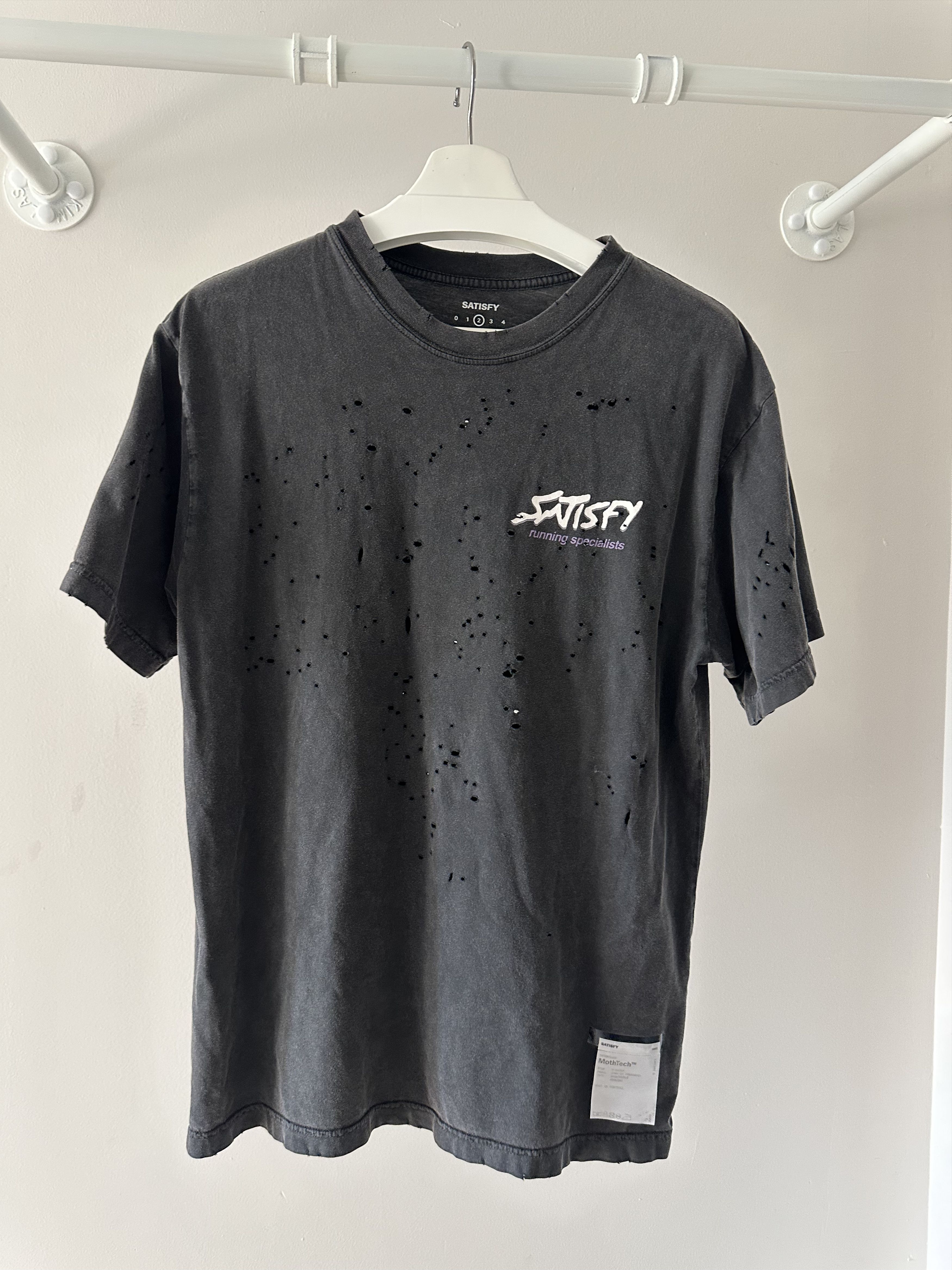 Satisfy Running Tee サイズ2 希少】Satisfy running Tシャツ black 2サイズ - メルカリ