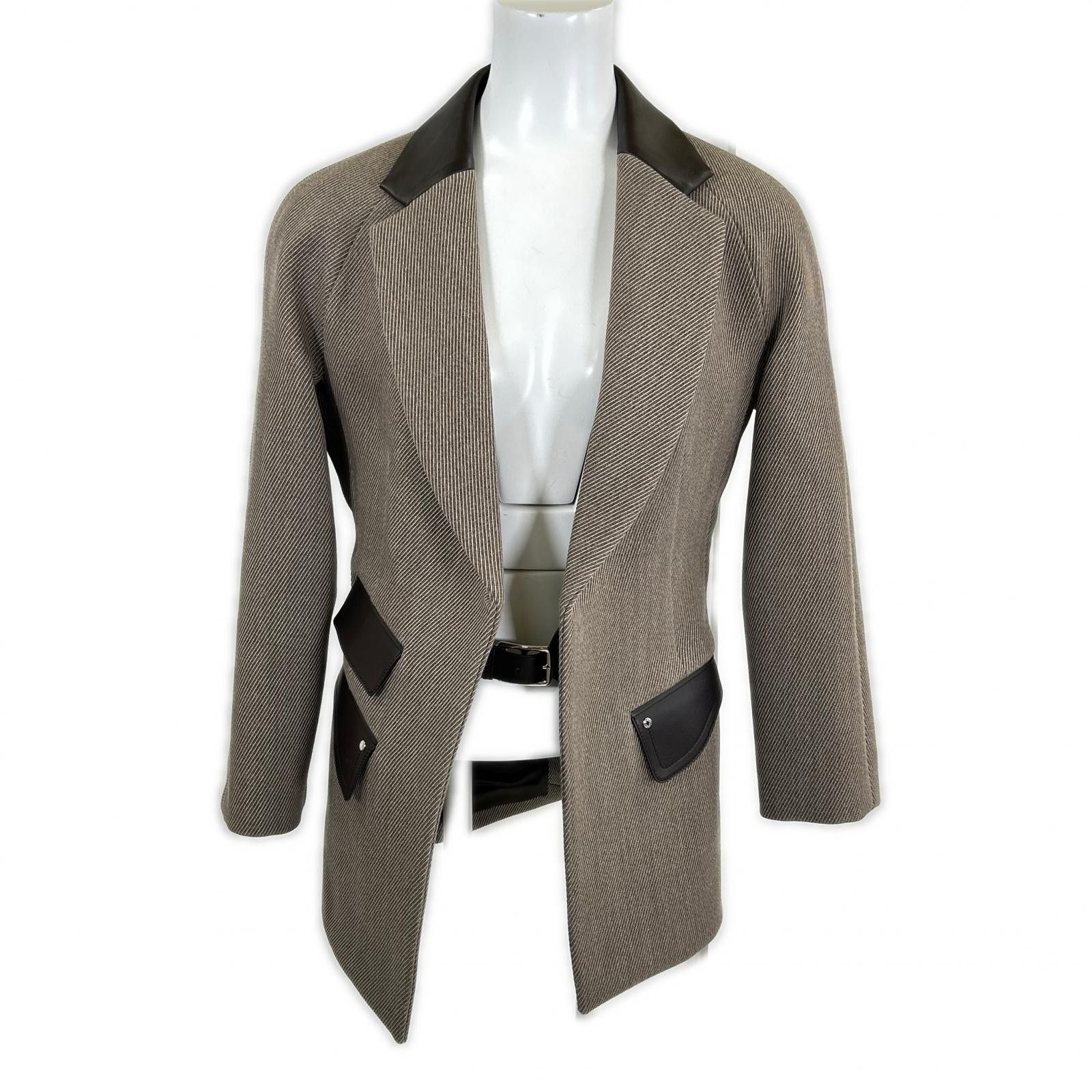 Hermes Hermes Hermes Wool Lambskin Jacket Leather Outerwear H4H0245DK DUTY FREE for USA Size ONE SIZE - 1 Thumbnail