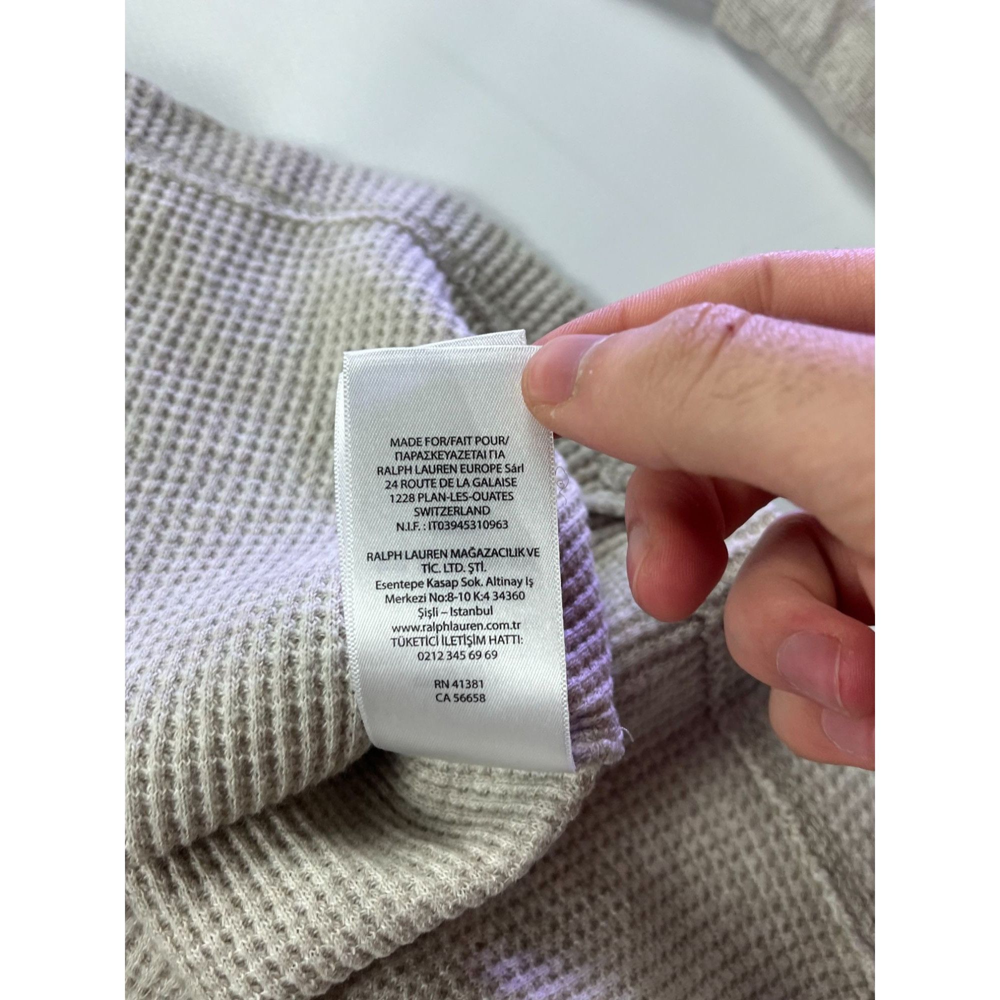 Polo Ralph Lauren × Ralph Lauren Polo Ralph Lauren Mens Cream Waffle-Knit Sweater Size US L / EU 52-54 / 3 - 6 Thumbnail