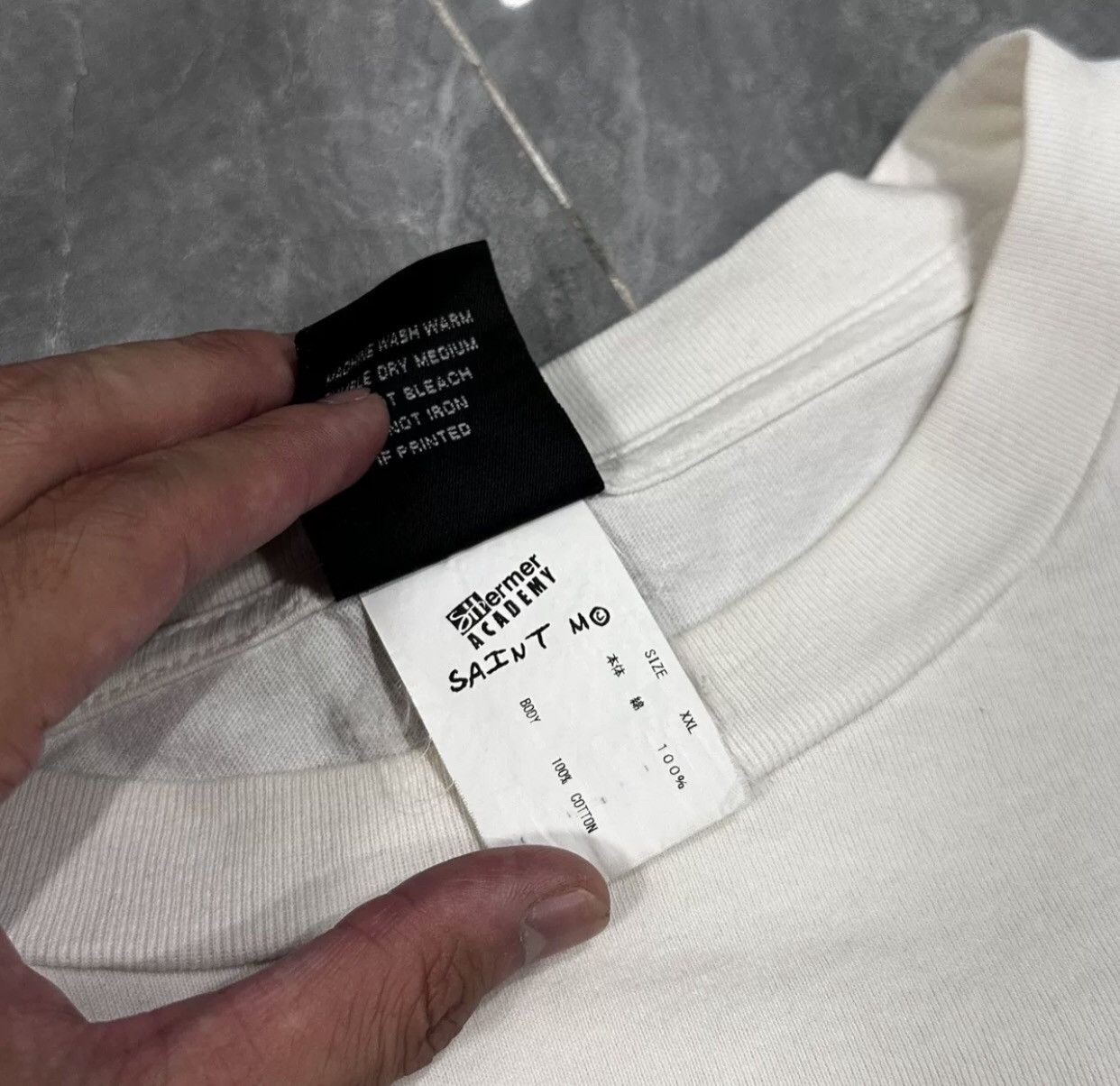 Saint Michael Saint Michael collaboration white white short sleeves Size US XXL / EU 58 / 5 - 5 Thumbnail