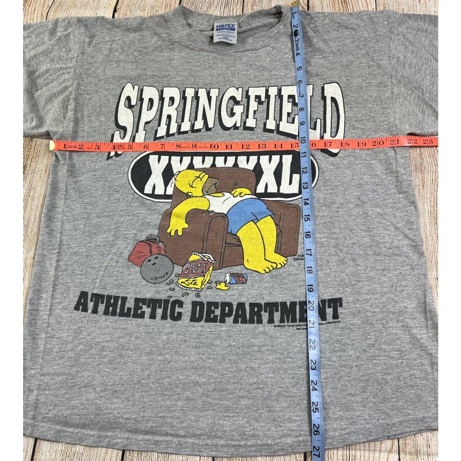 Tultex VINTAGE The Simpsons Lazy Homer T Shirt 1998 Springfield Matt Groening Size L Gray 90s Tv Simpsons Mens Size US L / EU 52-54 / 3 - 3 Thumbnail