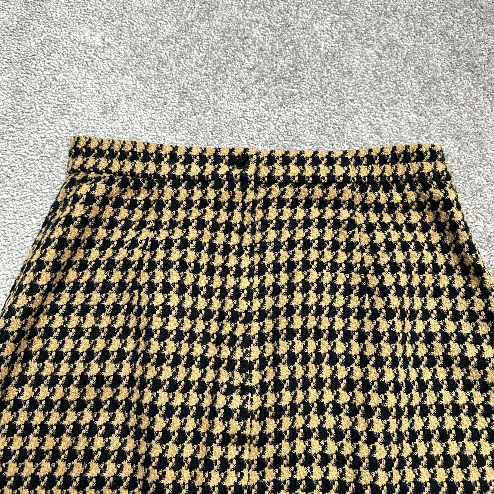 Coldwater Creek VINTAGE Coldwater Creek Tweed Pencil Skirt Womens Small Black Brown Check Knee Length Size 28" / US 6 / IT 42 - 3 Thumbnail