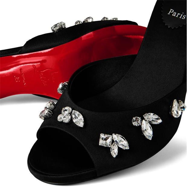 Christian Louboutin Degraqueen Satin Mules Size US 11 / IT 41 - 6 Thumbnail