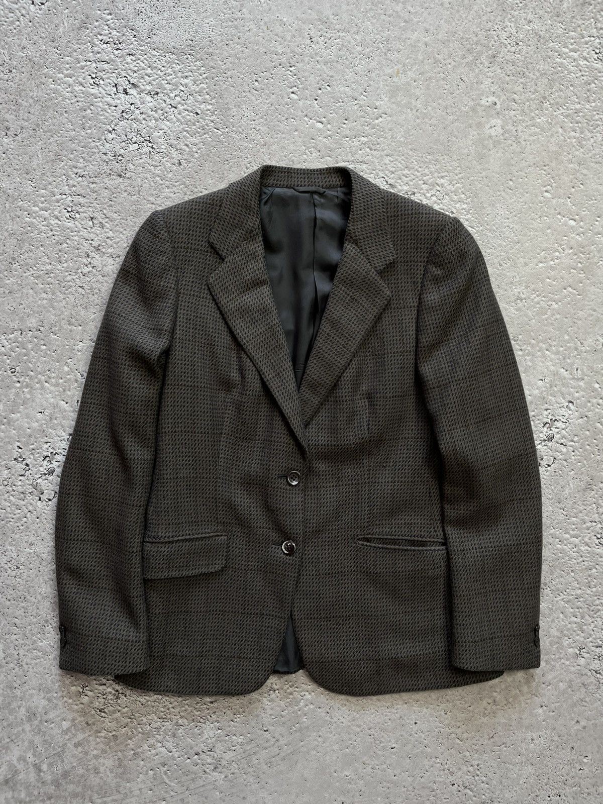 Belvest Italy men’s blazer jacket wool checkered vintage 90s