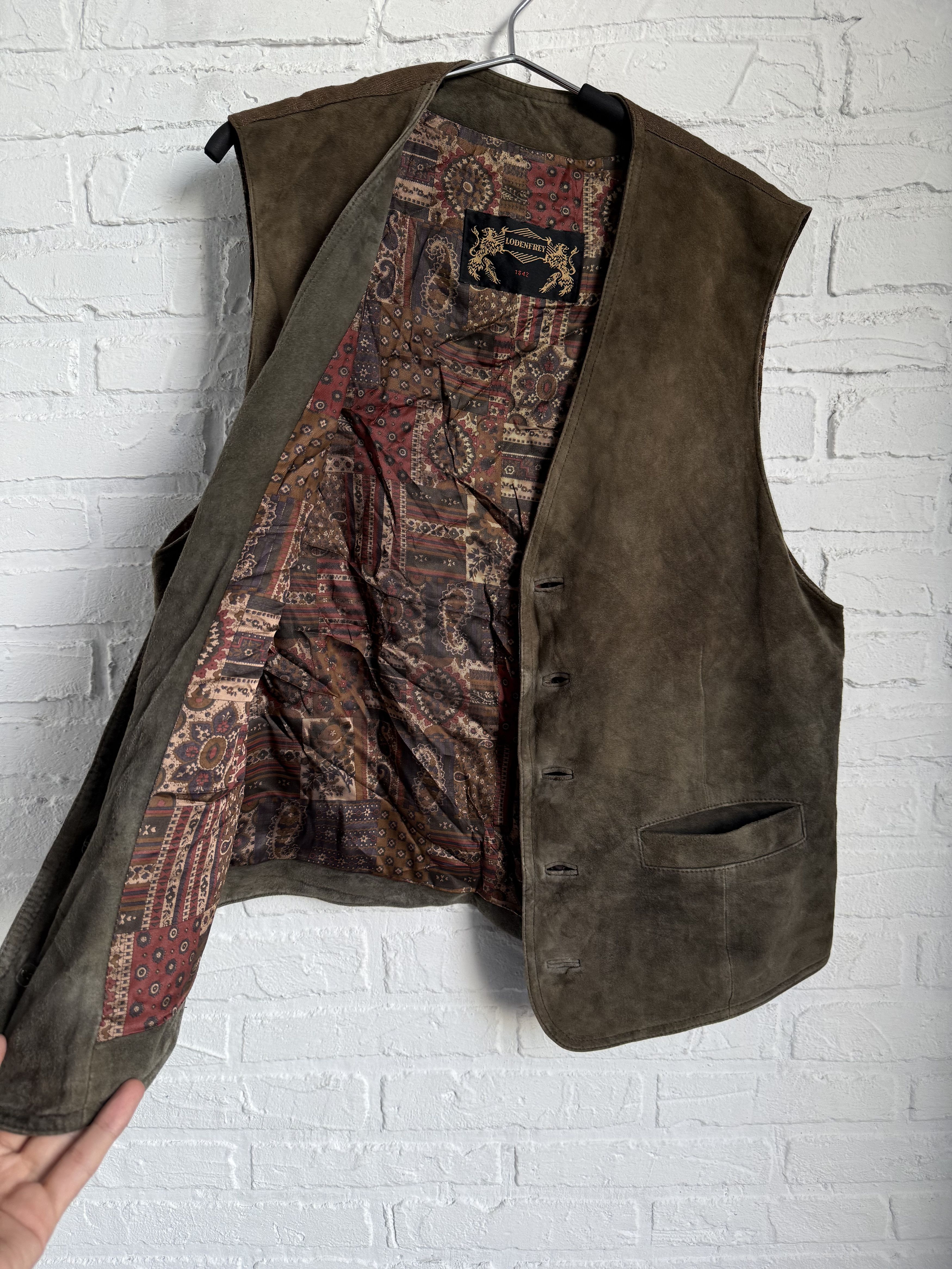 Other Lodenfrey munchen traditional leather linen vest Size US L / EU 52-54 / 3 - 7 Thumbnail