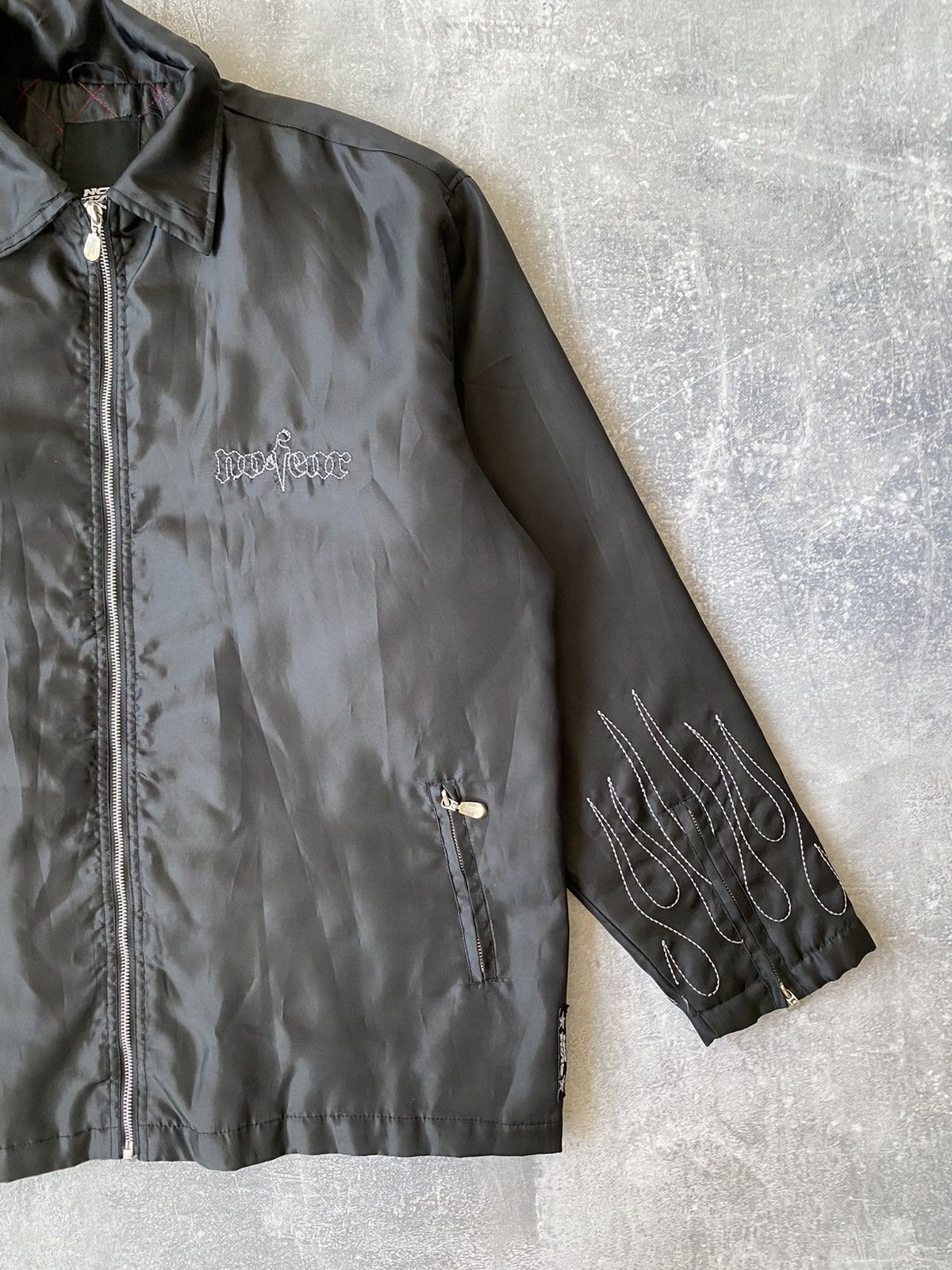 No Fear × Vintage 🔥Vintage No Fear Fire Jacket Size US L / EU 52-54 / 3 - 2 Thumbnail