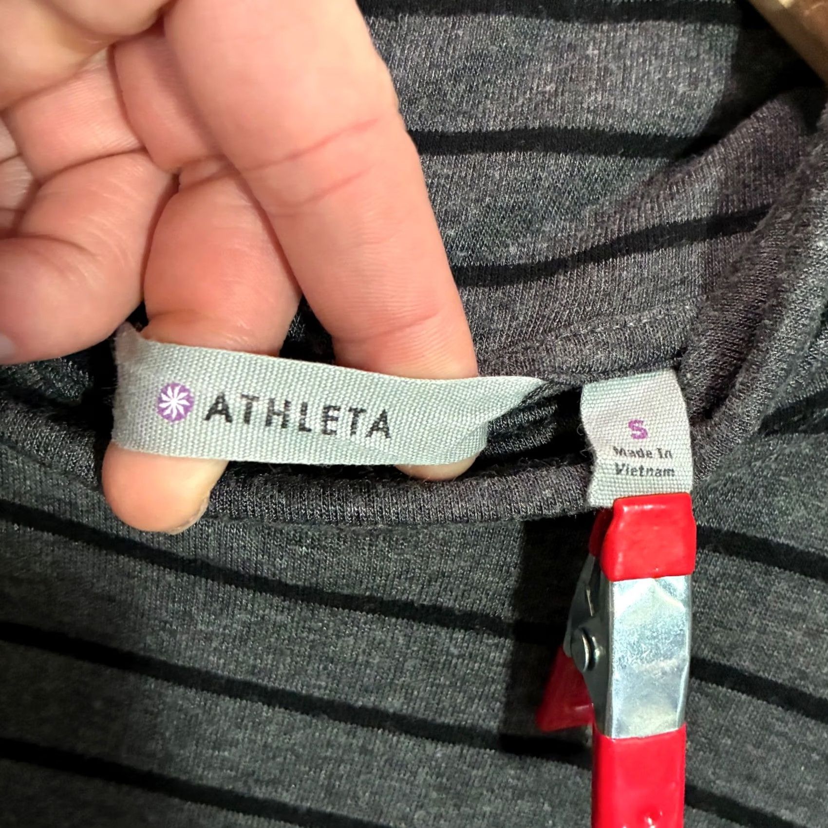 Athleta Athleta Turtleneck Long Sleeve Top Gray Black Size S Size S / US 4 / IT 40 - 5 Thumbnail