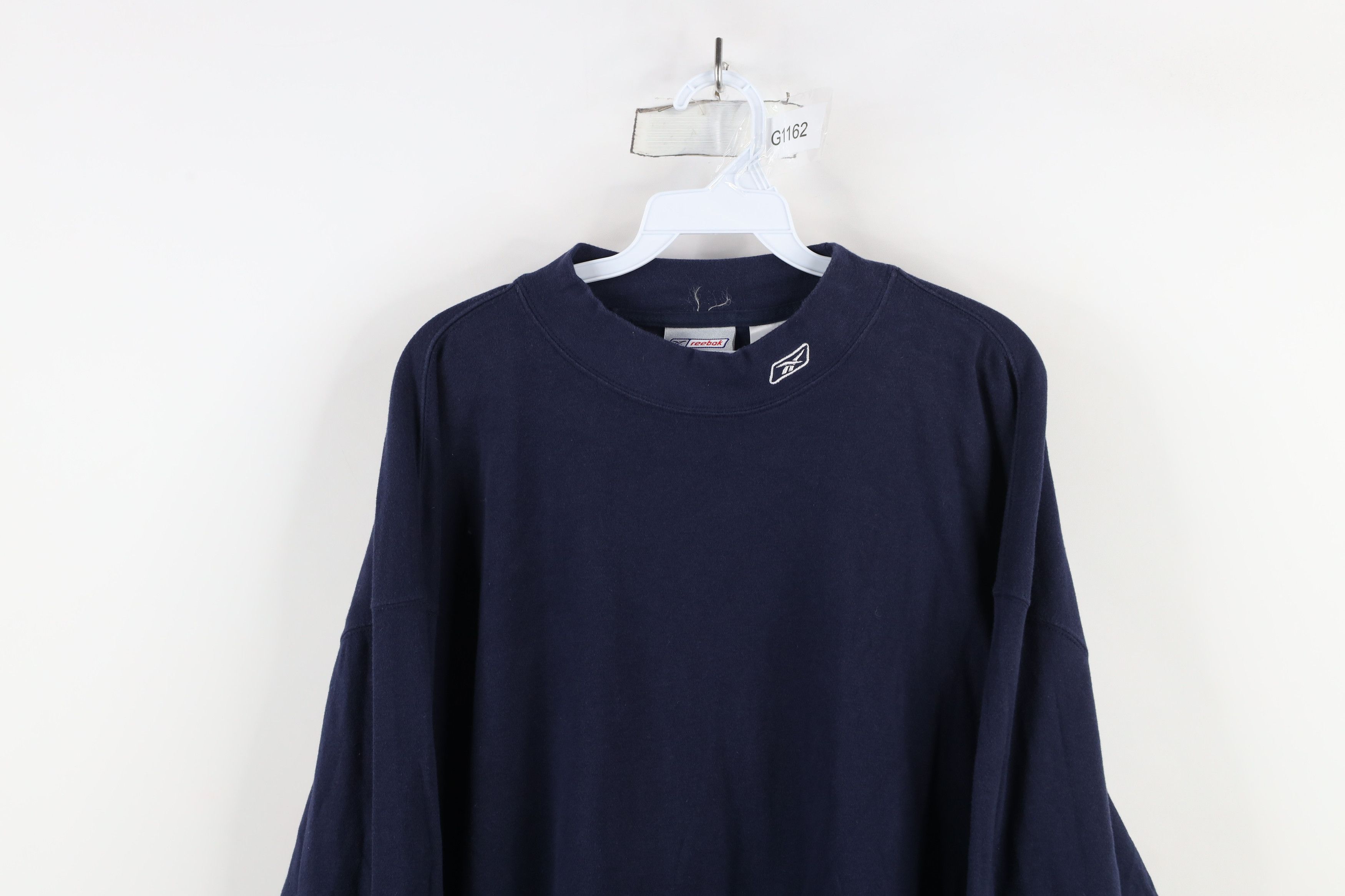 Reebok × Vintage Vintage 90s Reebok Logo Mock Neck Long Sleeve T-Shirt Size US XXL / EU 58 / 5 - 2 Thumbnail