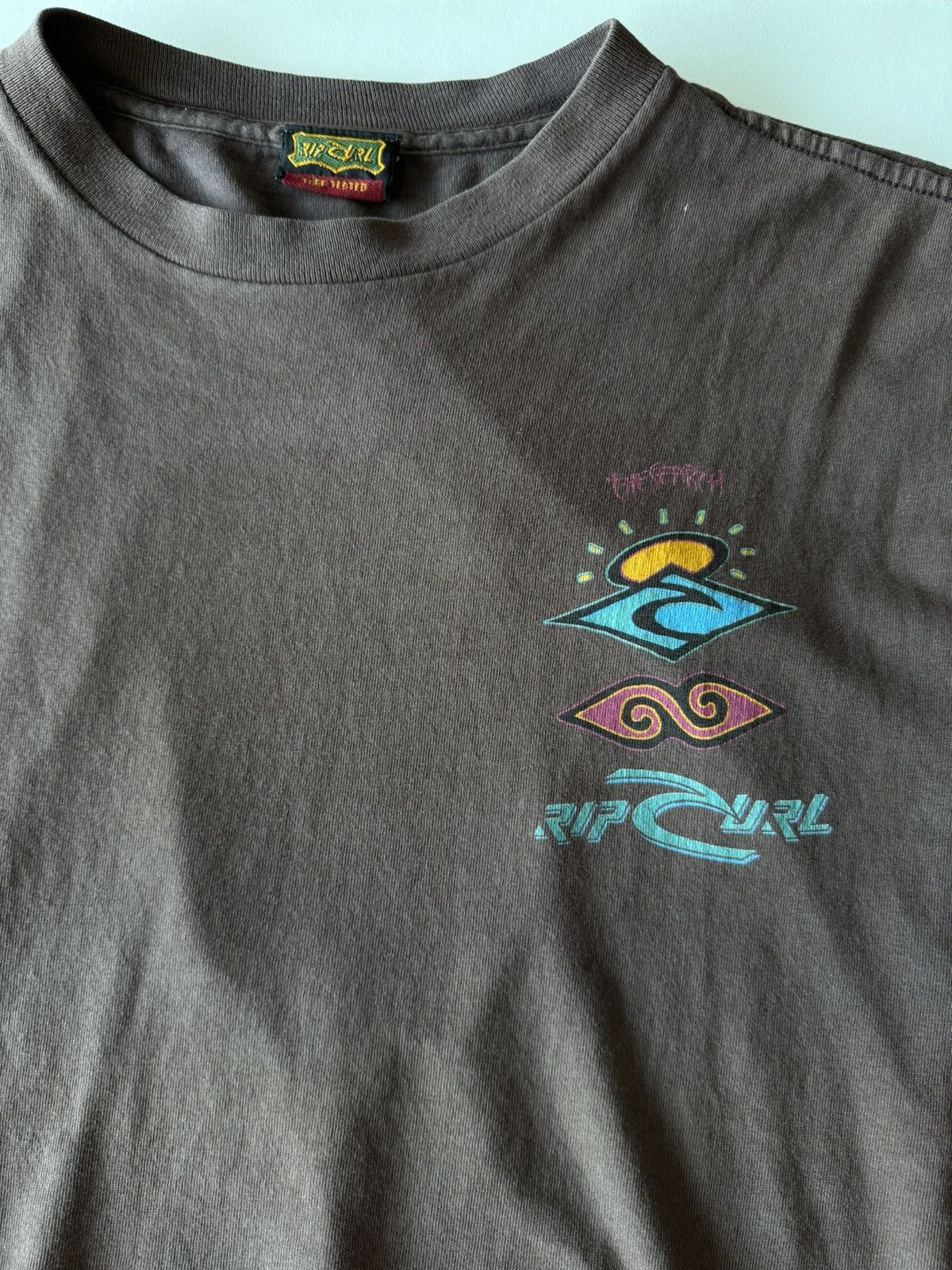 Ripcurl Vtg 90s Ripcurl Brown Single Stitch Tee Size US L / EU 52-54 / 3 - 6 Thumbnail