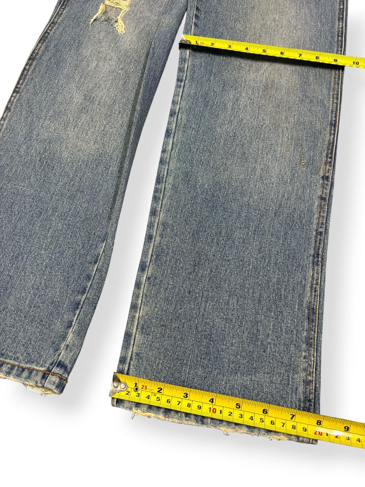 Japanese Brand Vintage Japanese Brand TDR Double Waist Distressed Jeans Size US 31 - 14 Thumbnail