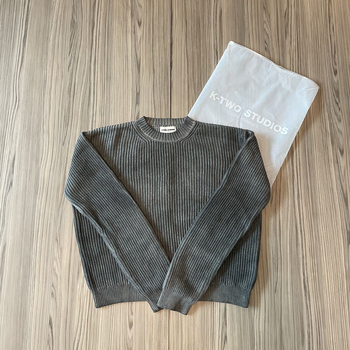 トップス k-two studios fisherman knit Charcoal K-Two Studios Ktwo studios charcoal fisherman knit v2 | Grailed