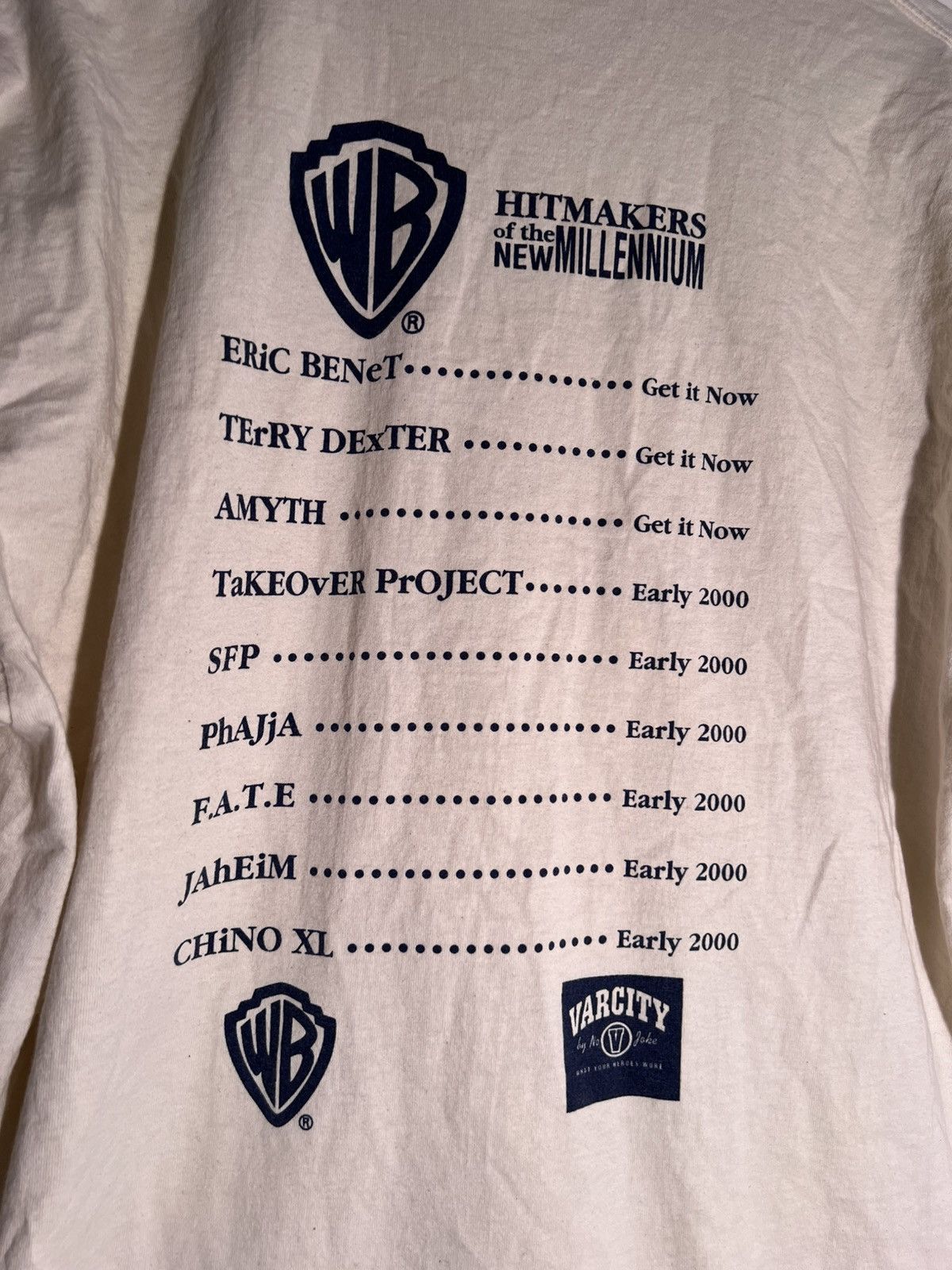 Vintage 90's 2000's Y2K VTG Vintage Varcity 32 Hitmakers Music Shirt Size US XL / EU 56 / 4 - 8 Thumbnail