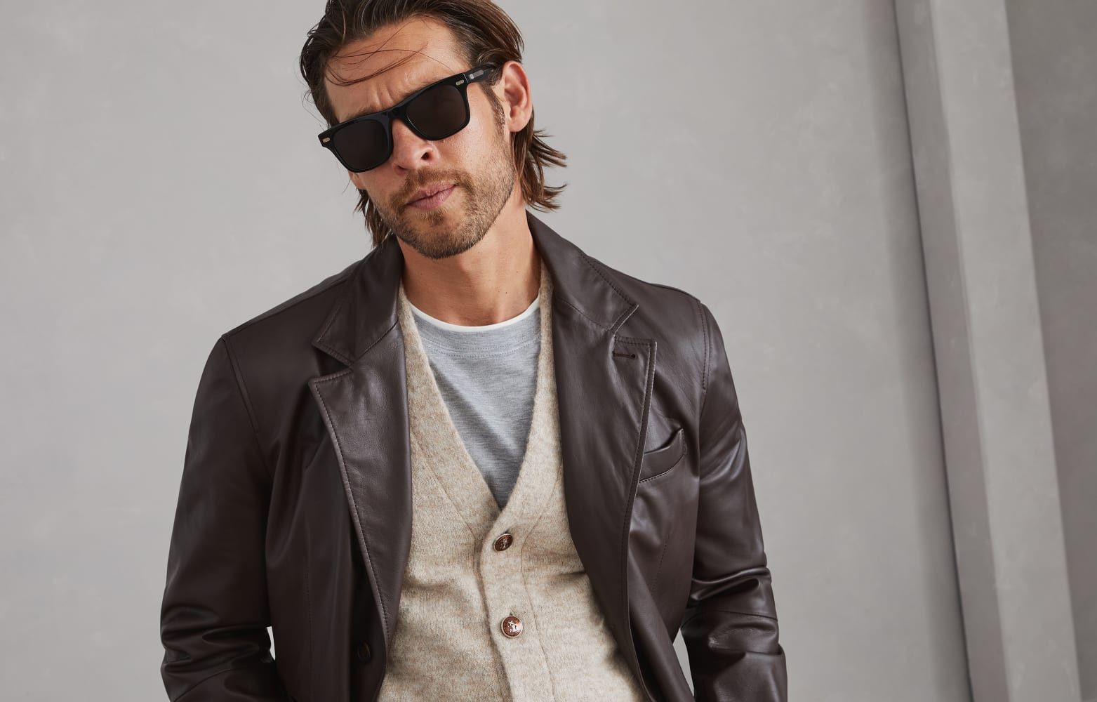 Brunello Cucinelli o1w1db10825 Leather Jacket in Brown Size US S / EU 44-46 / 1 - 4 Thumbnail