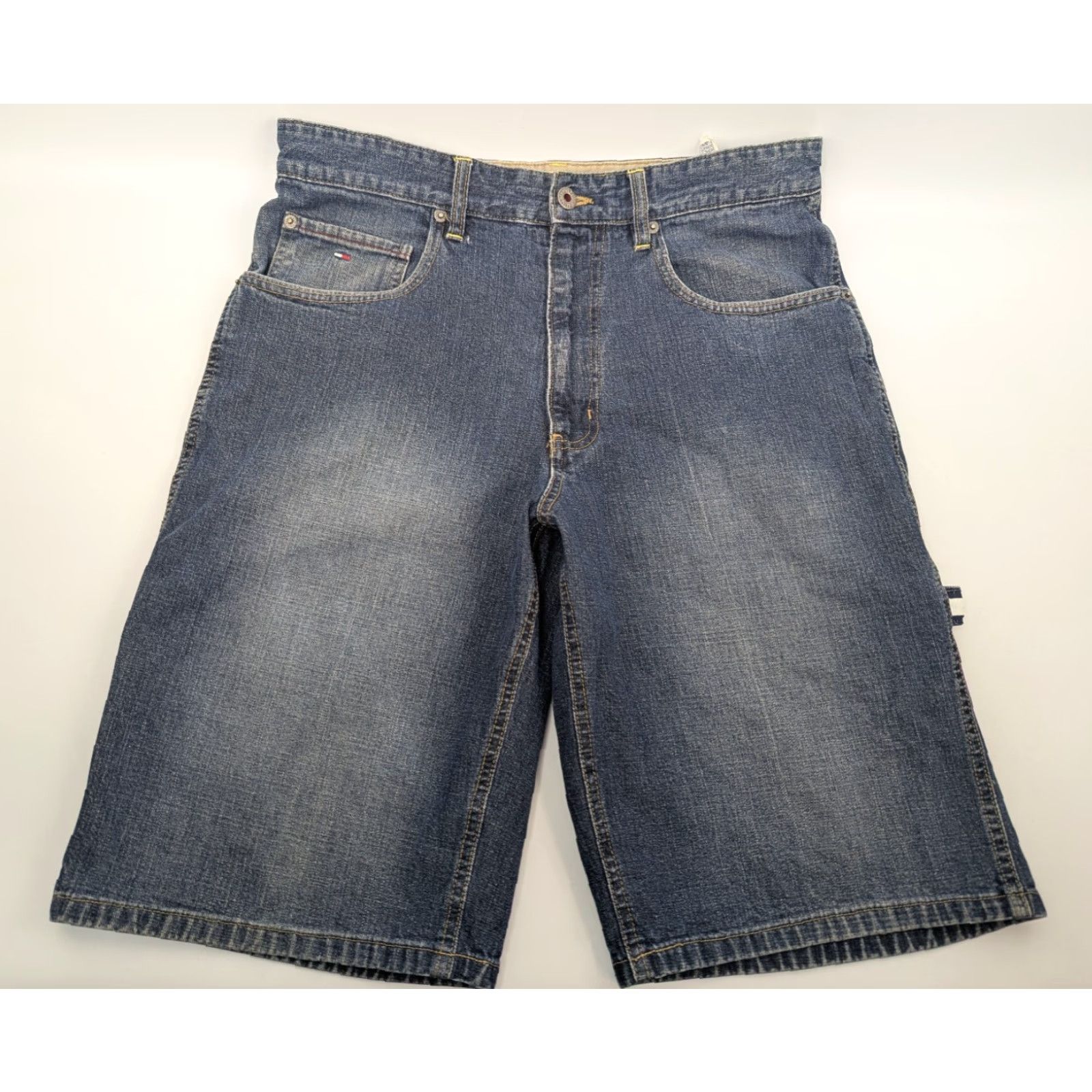 Tommy Hilfiger VINTAGE Tommy Hilfiger Carpenter Denim Jeans Shorts 31 Mens Blue 90s 5-Pocket Jorts High Rise Size 31 Regular Size US 31 - 4 Thumbnail