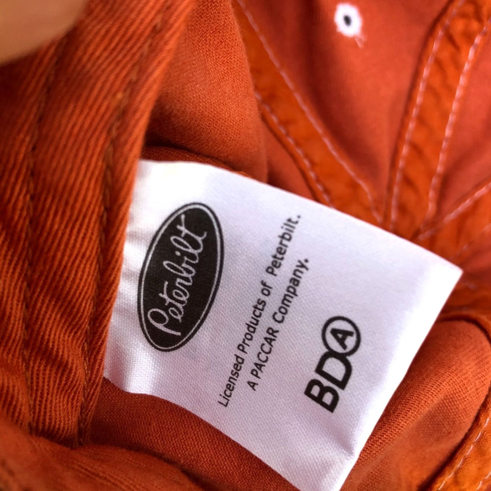 Vintage PETERBILT Baseball Hat Men's One Size Orange Adjustable Cap Since 1939 Size ONE SIZE - 2 Thumbnail