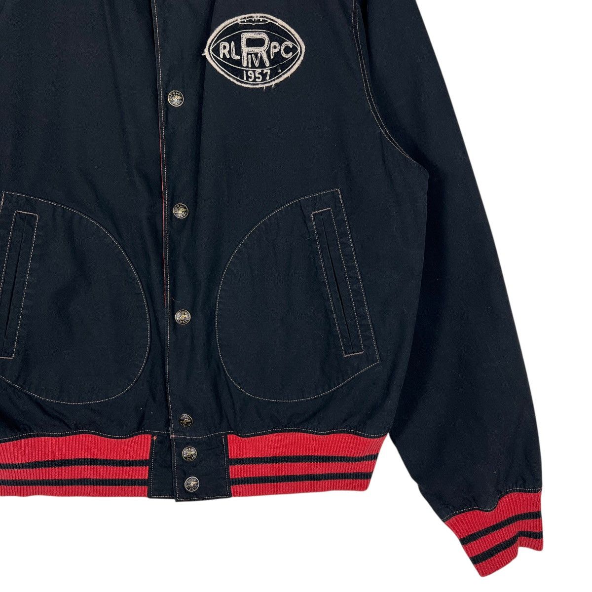 Polo Ralph Lauren 90s Vintage Polo Ralph Lauren Polo Wing Bulldog Satin Jacket Size US XL / EU 56 / 4 - 15 Thumbnail