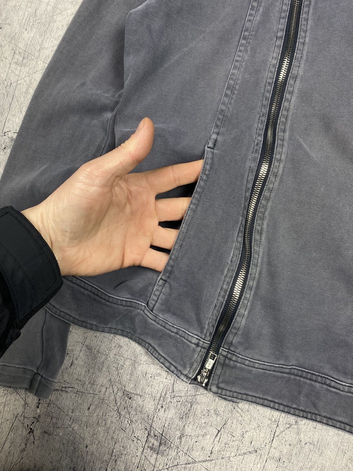 Armani Armani Jeans Grey Asymmetrical Biker Motorcycle Jacket Y2K Size XL / US 12-14 / IT 48-50 - 7 Thumbnail