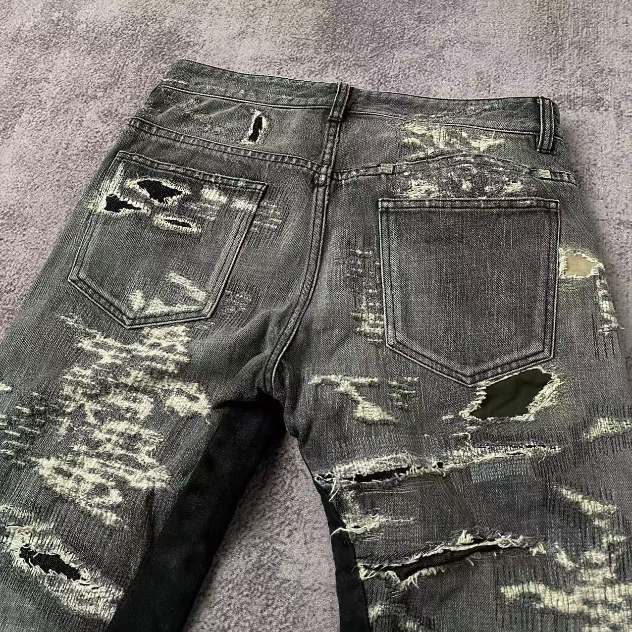 Givenchy Givenchy Matthew Williams Distressed Moleskin Boro Denim Size US 30 / EU 46 - 4 Thumbnail
