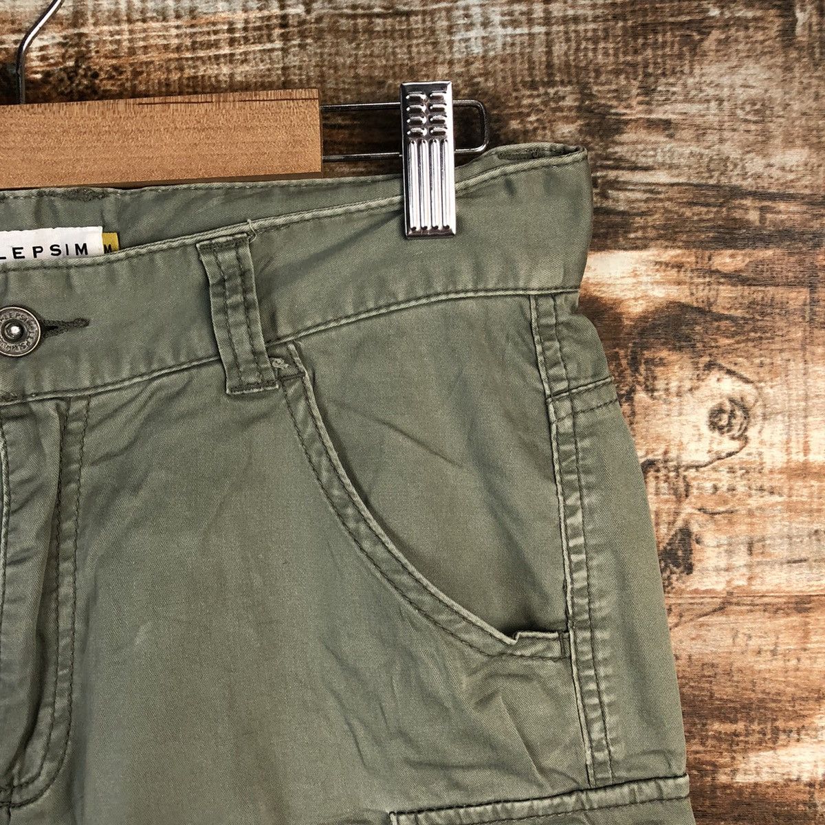 Japanese Brand DL Lepsim Green Cargo Multipocket Pants #C646 Size US 29 - 8 Thumbnail