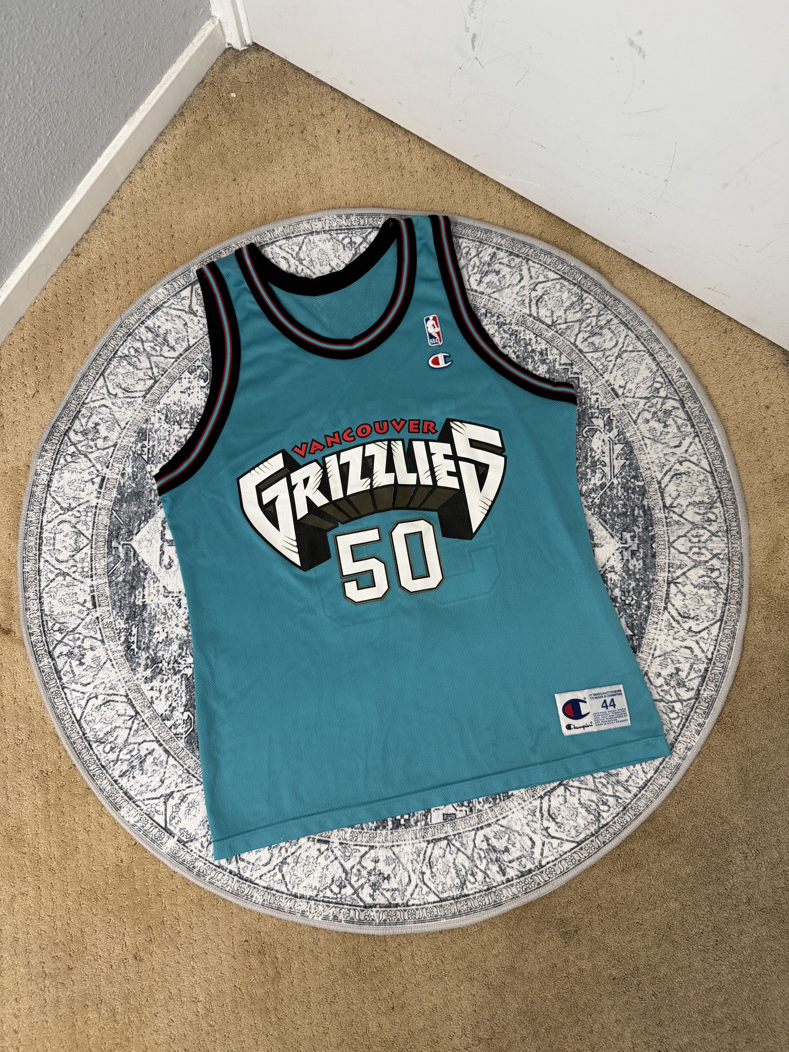 Champion VTG 90'S RARE VANCOUVER GRIZZLIES BRYANT REEVES #50 JERSEY Size US L / EU 52-54 / 3 - 1 Thumbnail