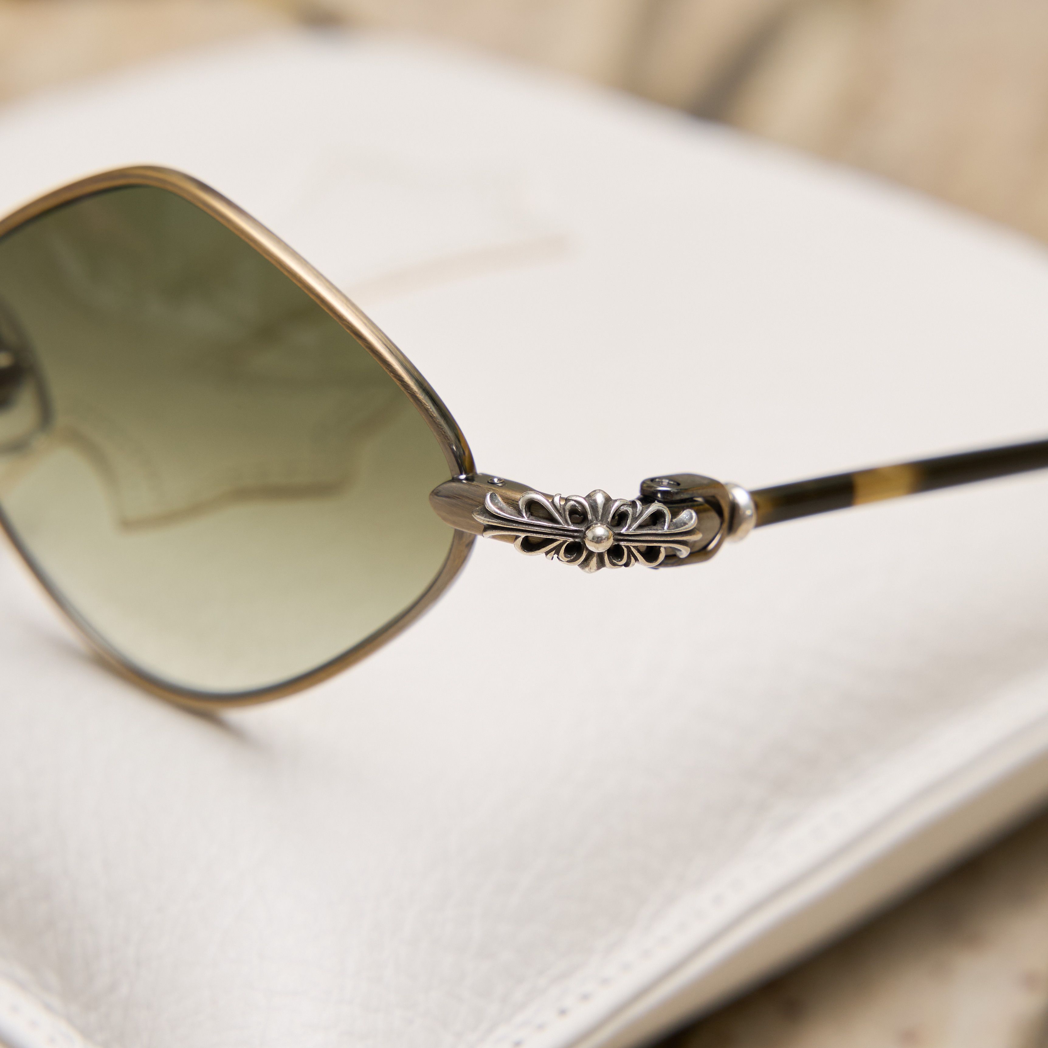 Chrome Hearts CHROME HEARTS DIAMOND DOG Antique Gold/Hollywood Tortoise Size ONE SIZE - 2 Thumbnail