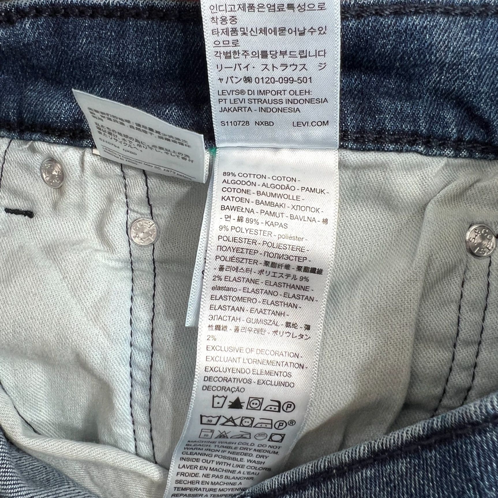 Levi's Levi's 541 Jeans Men’s 36x34 Dark Wash Athletic Tapered Fit 5-Pocket Denim Jeans Size US 36 / EU 52 - 7 Thumbnail