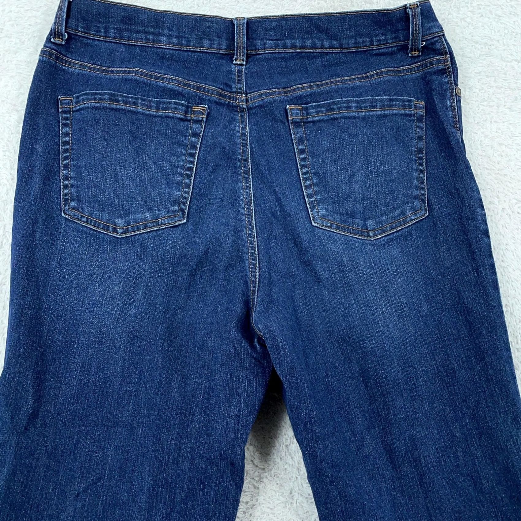 Gloria Vanderbilt Gloria Vanderbilt Jeans Womens 14P Straight Dark Wash Amanda Stretch 34x28 Size 36" / US 14 / IT 50 - 3 Thumbnail