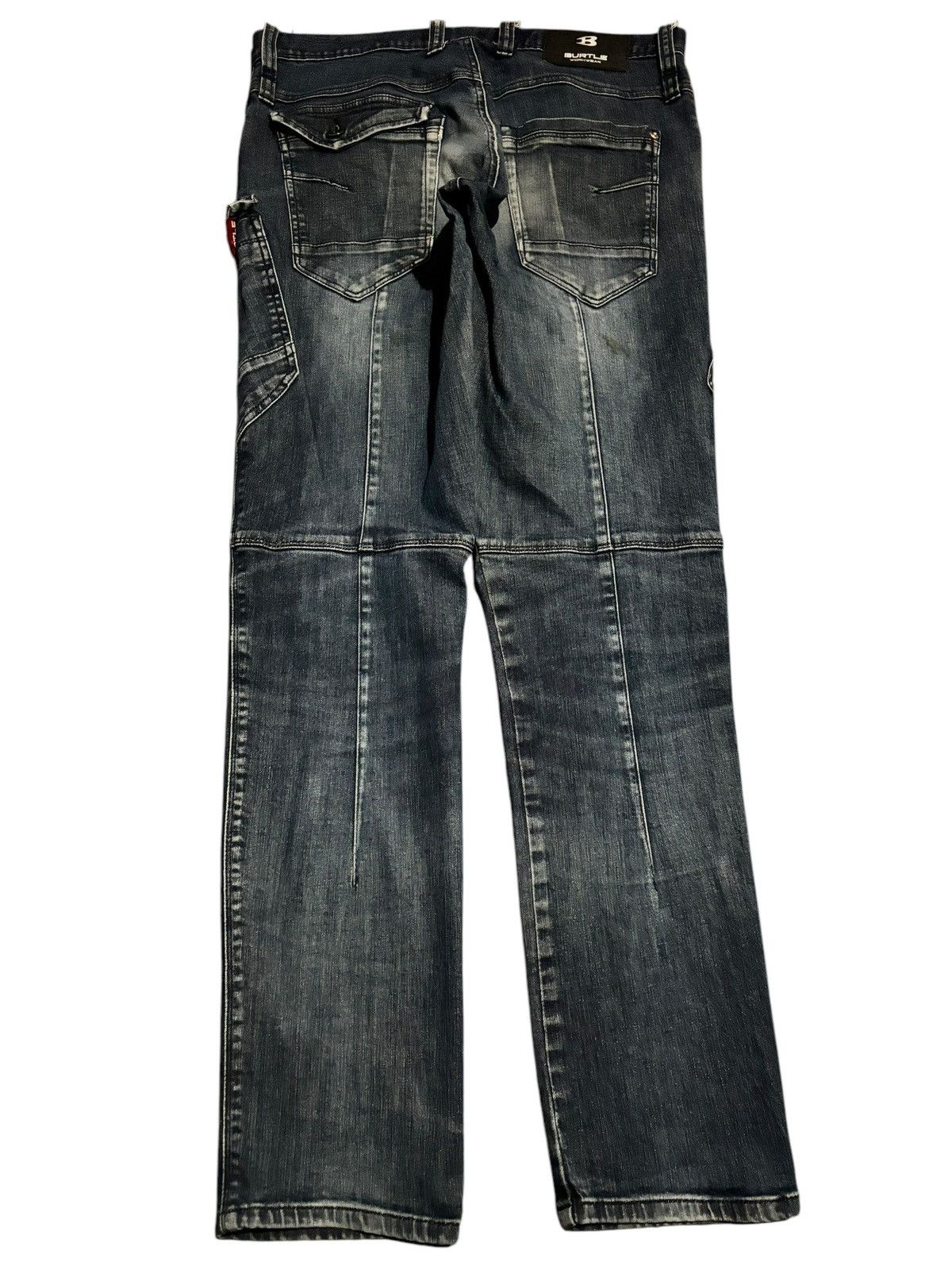Japanese Brand Burtle Multi Pocket Distressed Cargo Jeans Denim Size US 32 / EU 48 - 1 Thumbnail