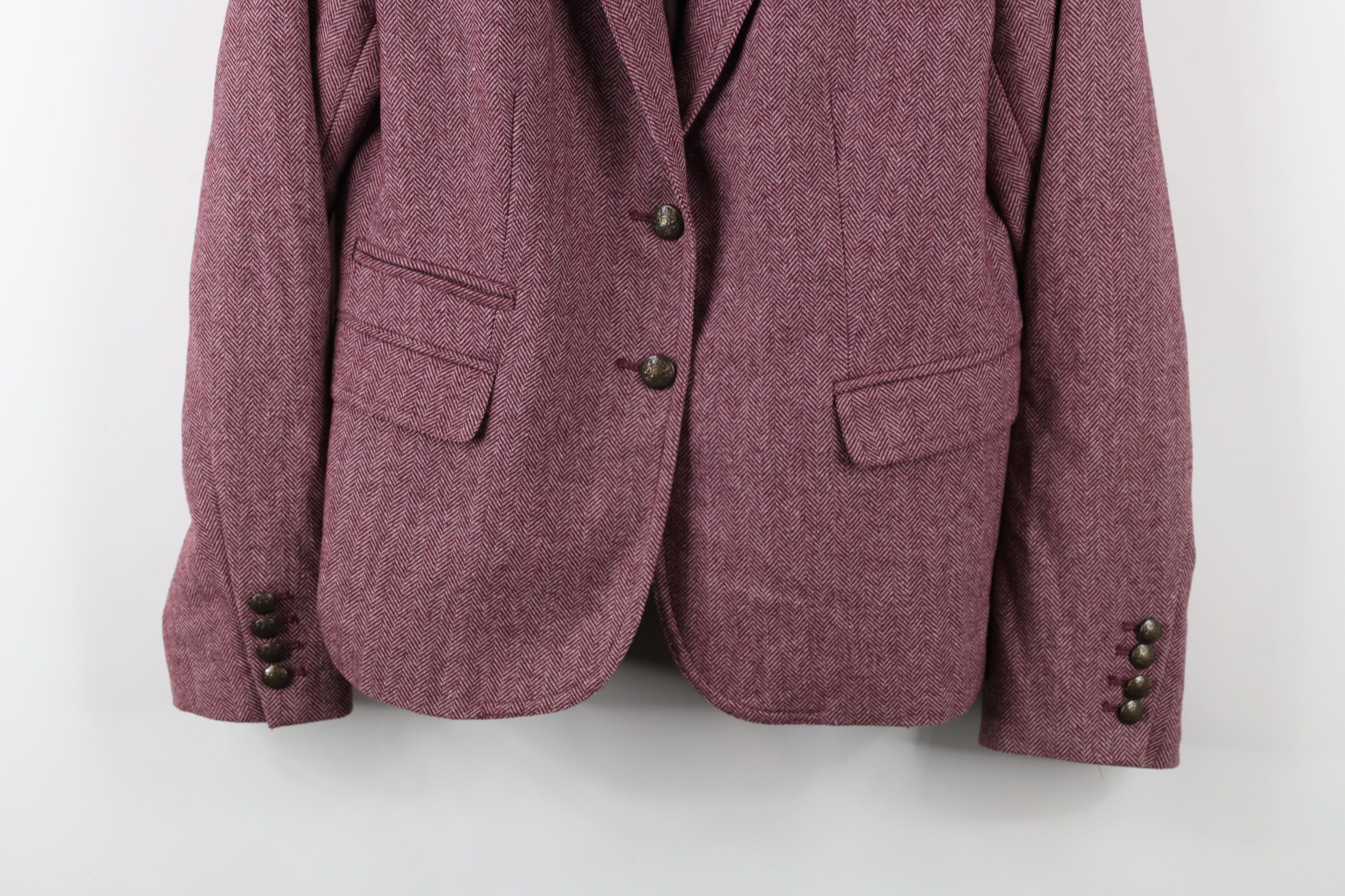 Banana Republic × Vintage Banana Republic Herringbone Academy Blazer Suit Jacket Beet Size L / US 10 / IT 46 - 3 Thumbnail