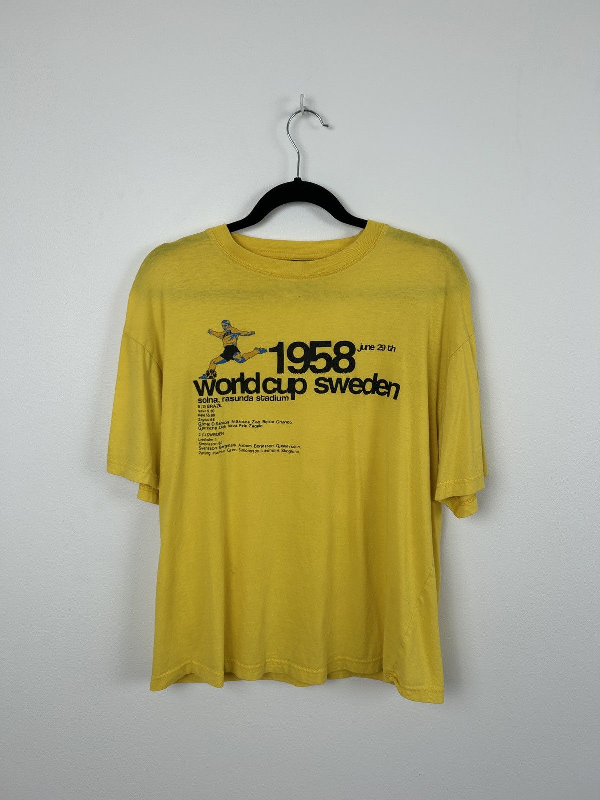 1958 Sweden World Cup Football y2k Soccer Tee