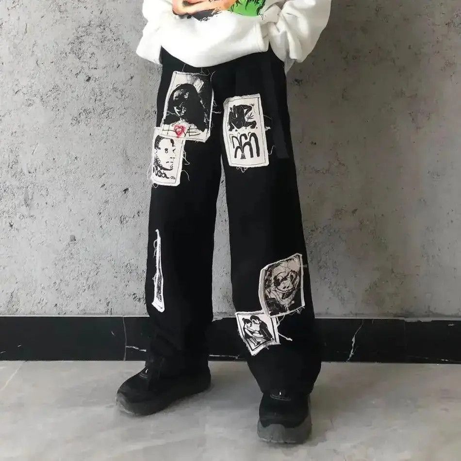 Japanese Brand Japanese style punk jeans with patches Size US 32 / EU 48 - 1 Thumbnail