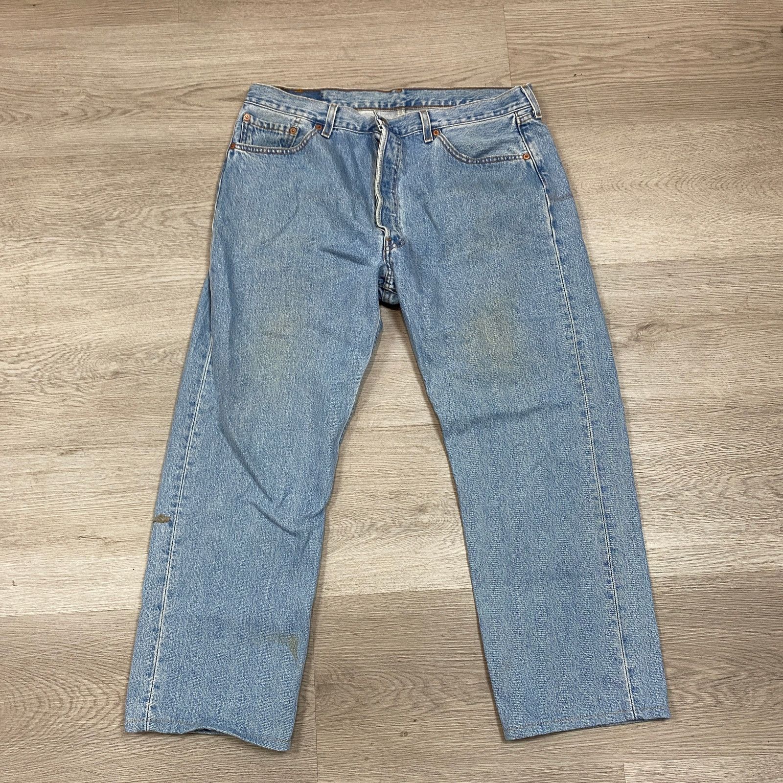 Levi's × Vintage Vintage Levi's 501 Straight Leg Jeans Made in USA Mens 36x27 Size US 36 / EU 52 - 2 Thumbnail
