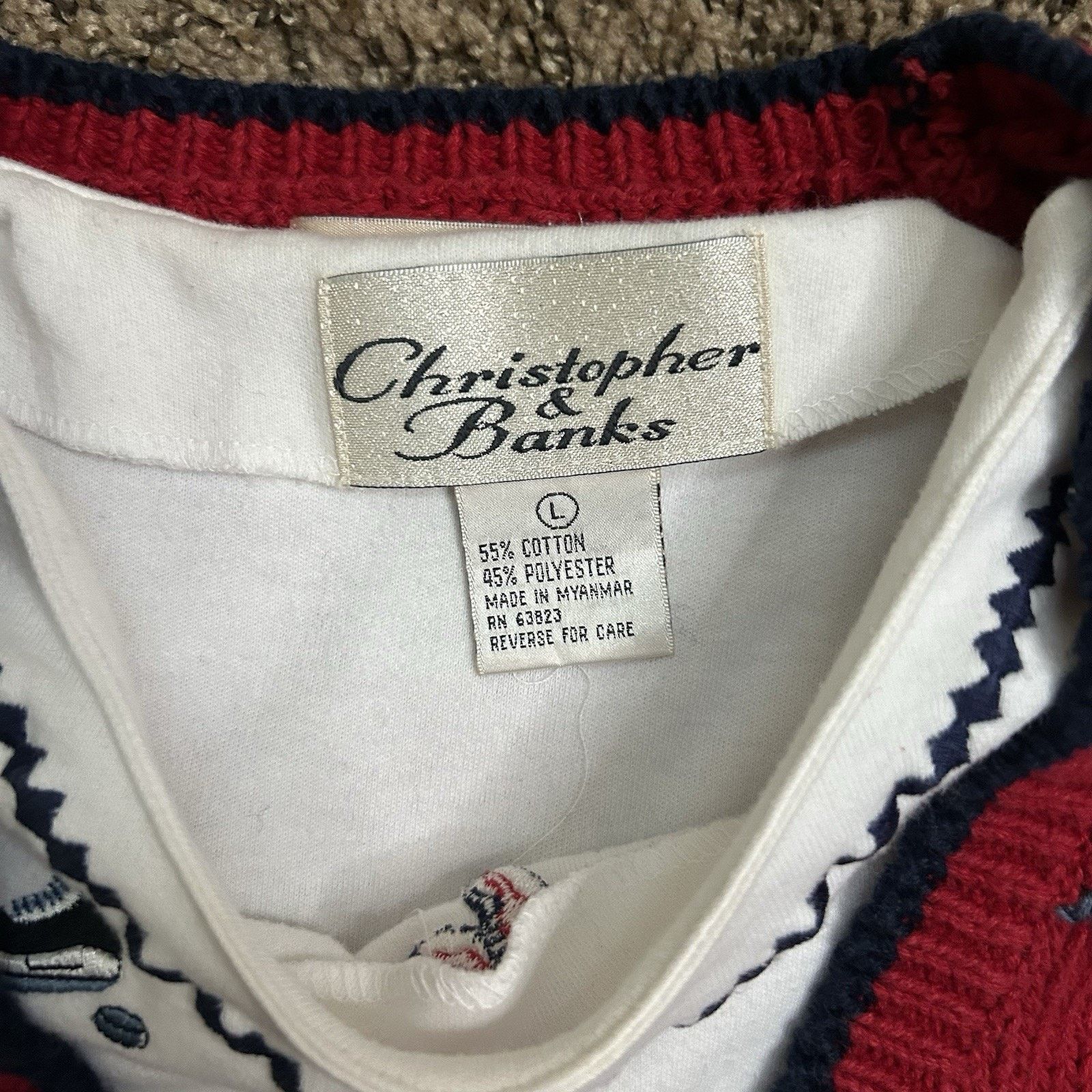 Other Vintage Christopher & Banks Embroidered Sports Vest/Shirt Lg Size L / US 10 / IT 46 - 2 Thumbnail