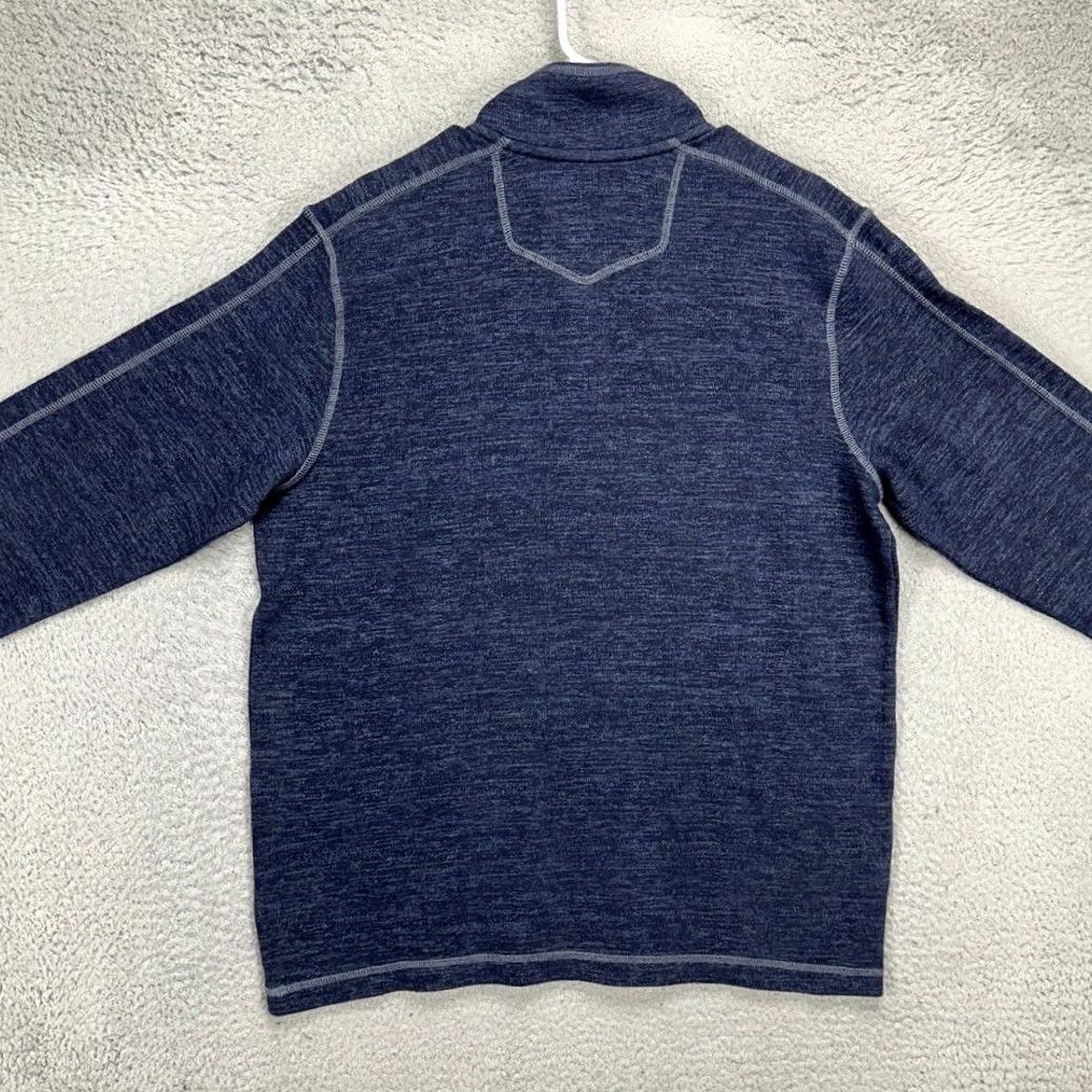 Eddie Bauer Eddie Bauer Pullover Jacket Mens Large Navy Blue 1/4 Zip Long Sleeve Cotton Polyester Fleece Casual Outdoor Size US L / EU 52-54 / 3 - 3 Thumbnail