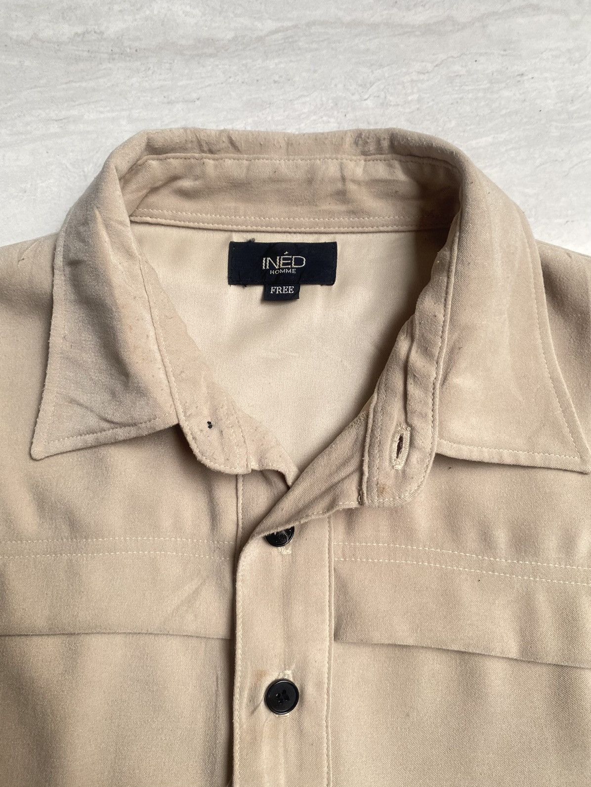 Yohji Yamamoto INED Yohji Yamamoto Beige T-shirt Size US M / EU 48-50 / 2 - 5 Thumbnail
