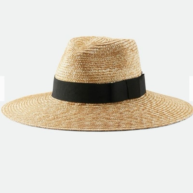 Brixton BRIXTON Joanna Wheat Straw Hat Black Ribbon Size Medium Size ONE SIZE - 1 Thumbnail
