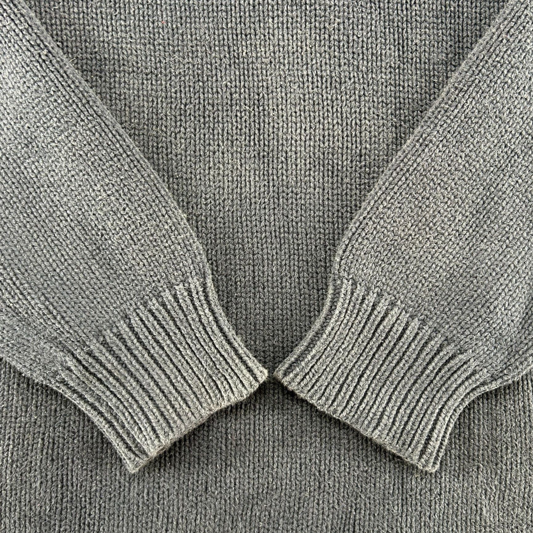 J.Crew J.CREW Sweater Pullover Mens L Blue Navy Mock Neck Fisherman Cable Solid Knit Wool Cotton Night 90s Vintage? Size US L / EU 52-54 / 3 - 3 Thumbnail
