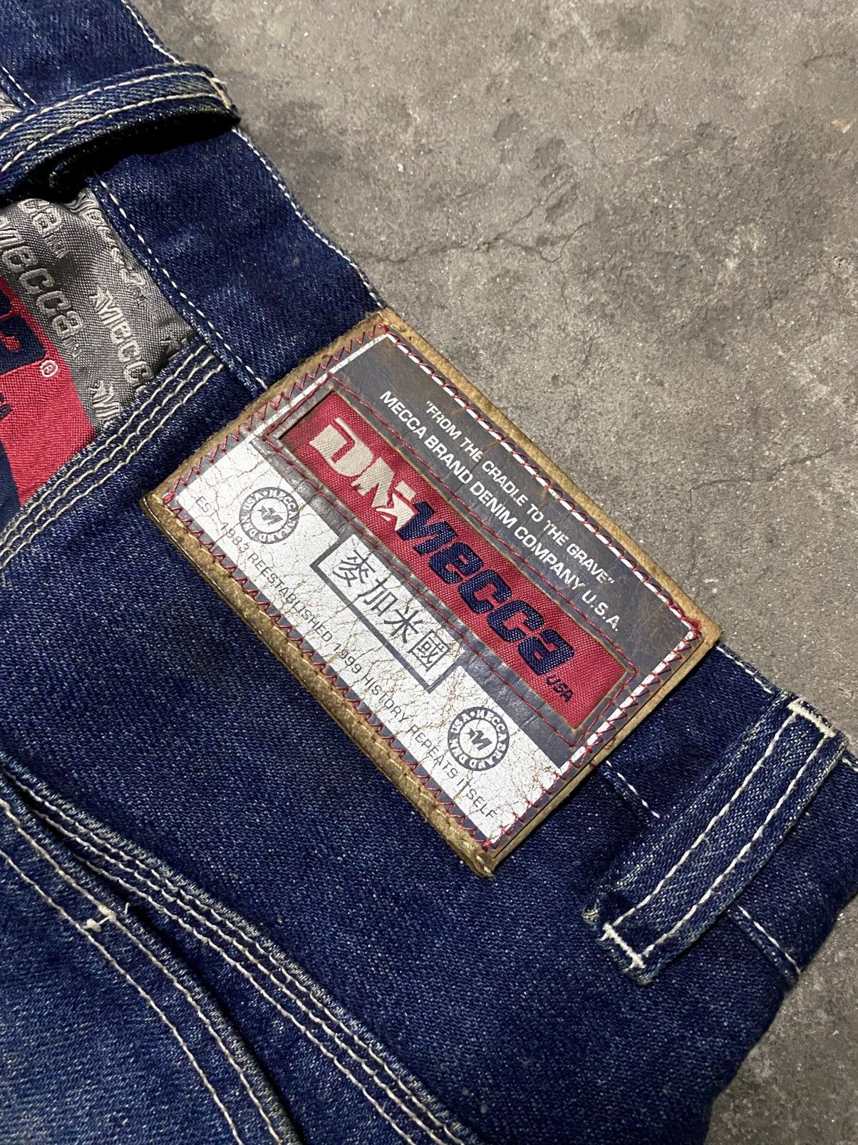 Mecca Vintage 90s MECCA USA Baggy Denim Y2K Skate Pants Size US 36 / EU 52 - 9 Thumbnail