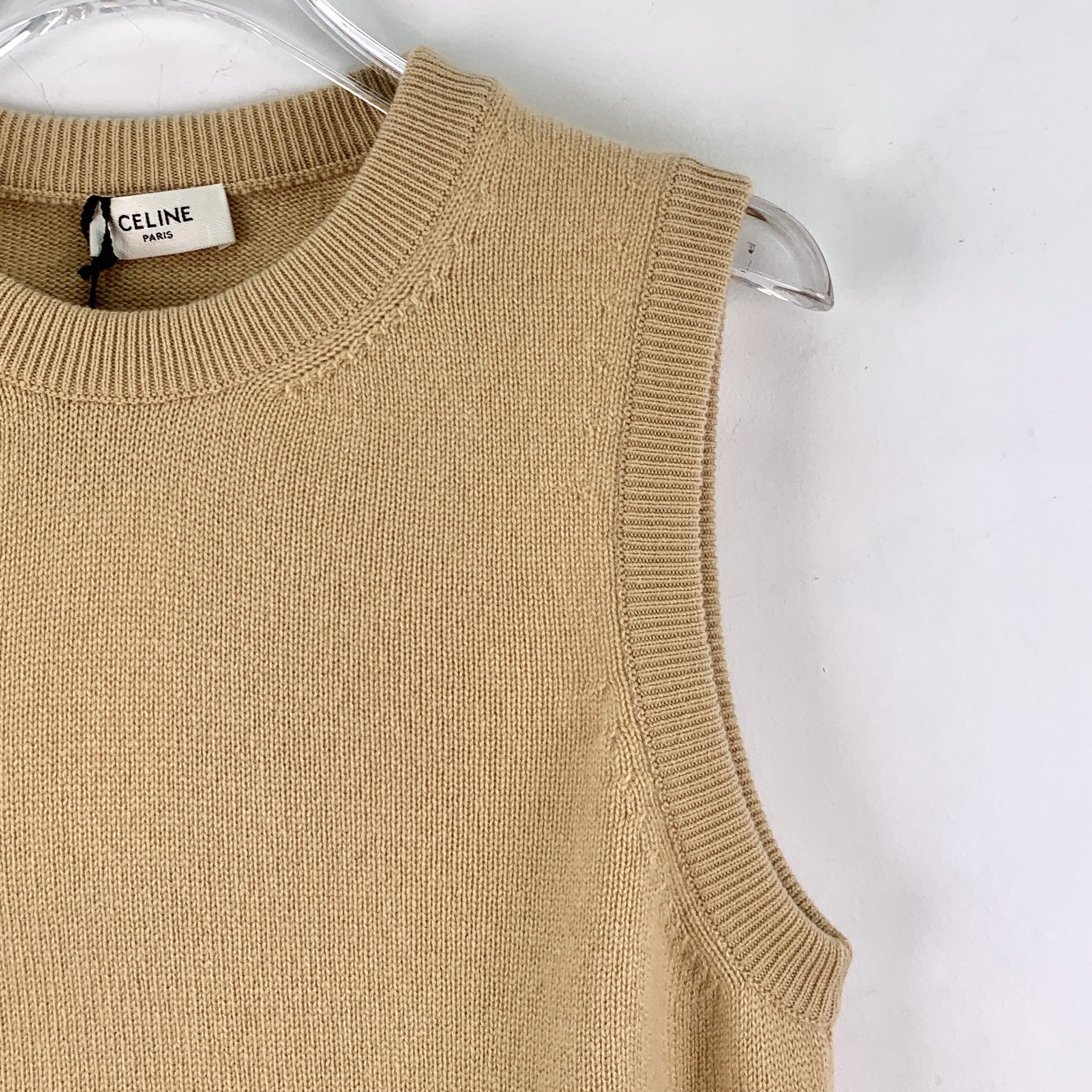 Celine Celine Arc Embroidered Cashmere Vest Brown (M) Size M / US 6-8 / IT 42-44 - 3 Thumbnail
