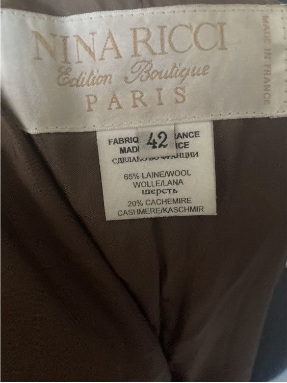 Nina Ricci Vintage Nina Ricci wool and cashmere coat with velvet trims Size M / US 6-8 / IT 42-44 - 10 Thumbnail
