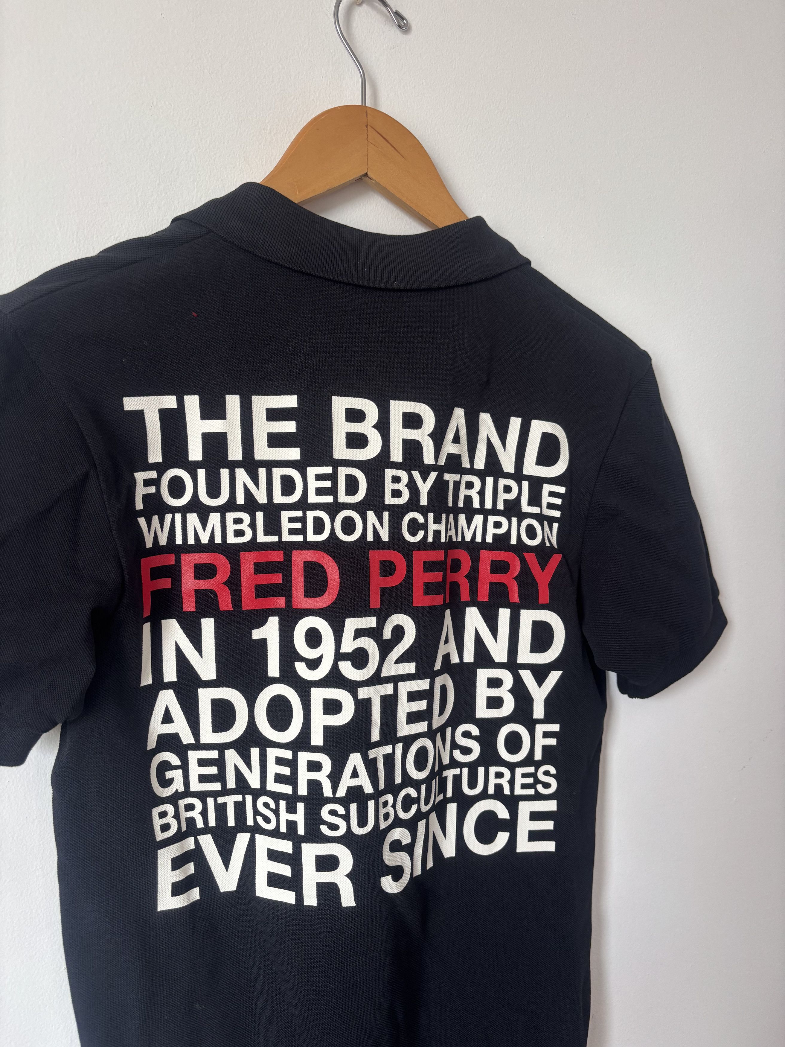 Fred Perry Fred Perry x Pleasures Spellout Logo Printed Polo Black S Size US S / EU 44-46 / 1 - 4 Thumbnail