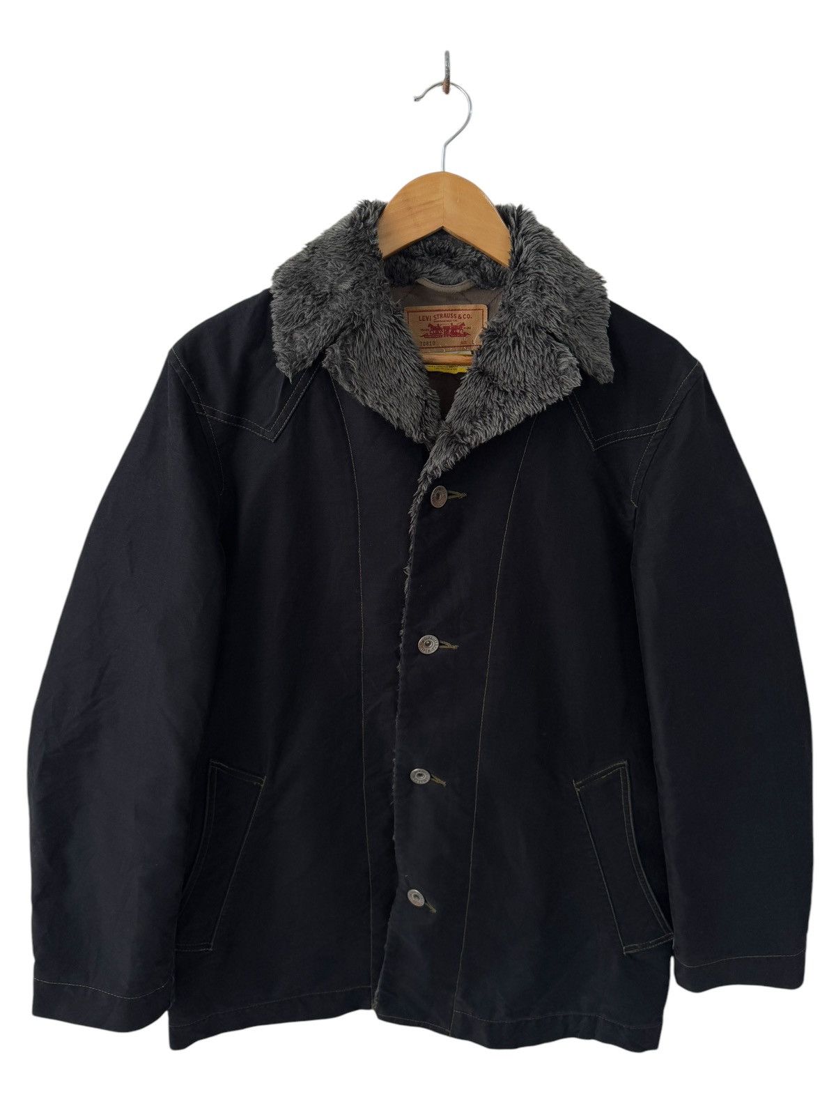 Levi's Vintage Levi's Fur Collar Button Up Jacket Size US L / EU 52-54 / 3 - 1 Thumbnail