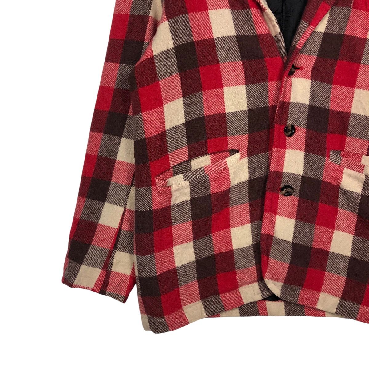 Flannel × Japanese Brand × Vintage 📌Vintage Chore Work Jacket Hikari Shoji Tartan Issey Miyake Size US M / EU 48-50 / 2 - 8 Thumbnail
