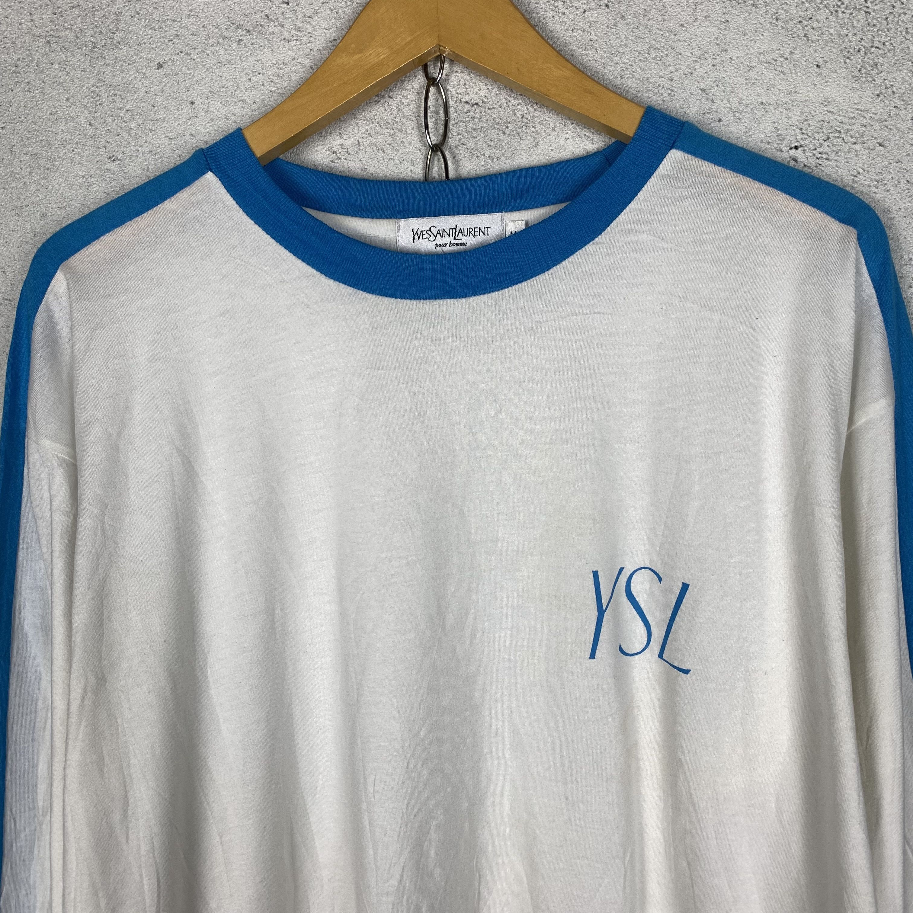 Yves Saint Laurent Vintage Yves Saint Laurent YSL Longsleeve Tshirt Size US M / EU 48-50 / 2 - 2 Thumbnail