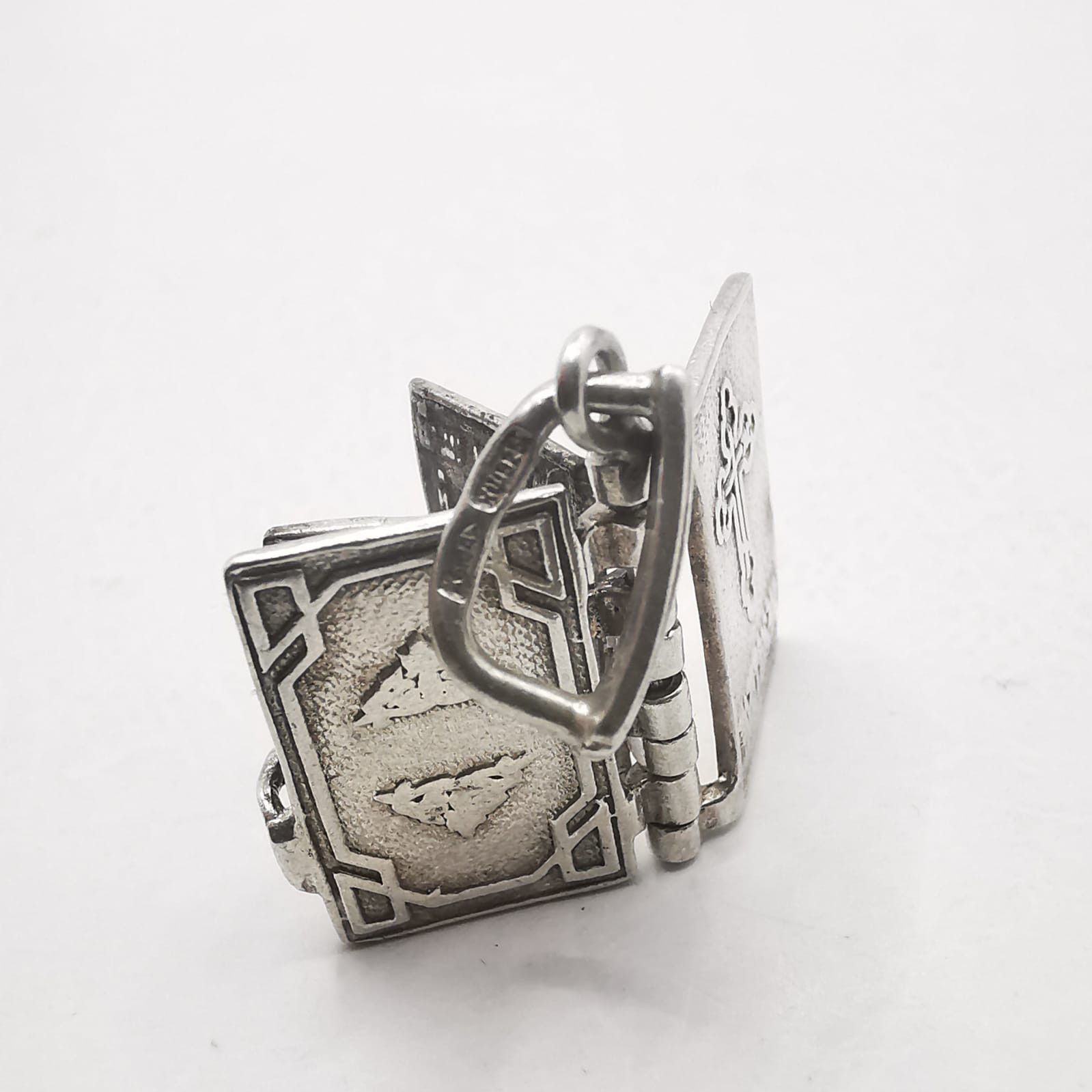 Sterling Silver Vintage Pendant "Our Father" 925 Sterling Silver 3.98g Size ONE SIZE - 4 Thumbnail