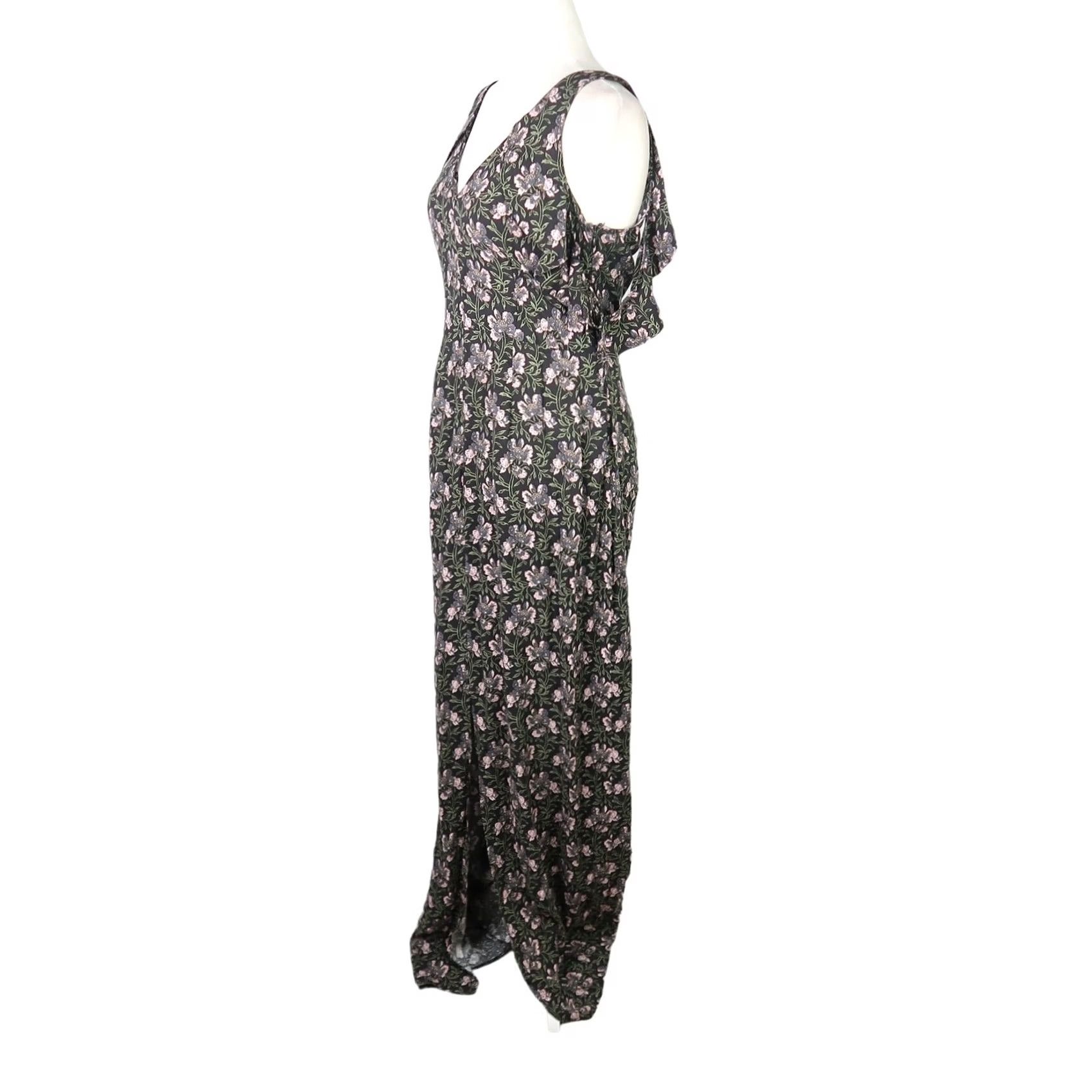 Paige VINTAGE Paige Lystra black floral print cold shoulder maxi dress? Size S / US 4 / IT 40 - 5 Thumbnail