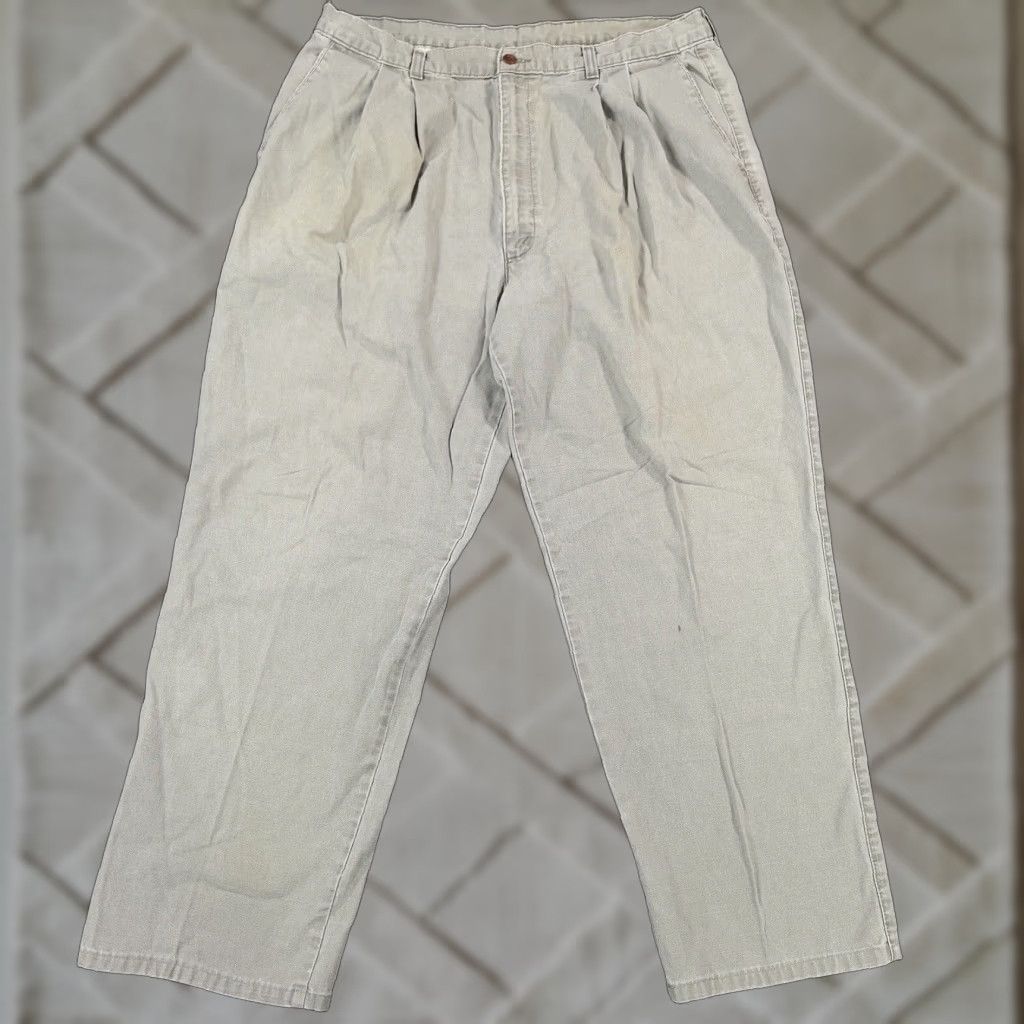 VINTAGE 90s Dockers Levis Men's Chino Pants Gray Pleated