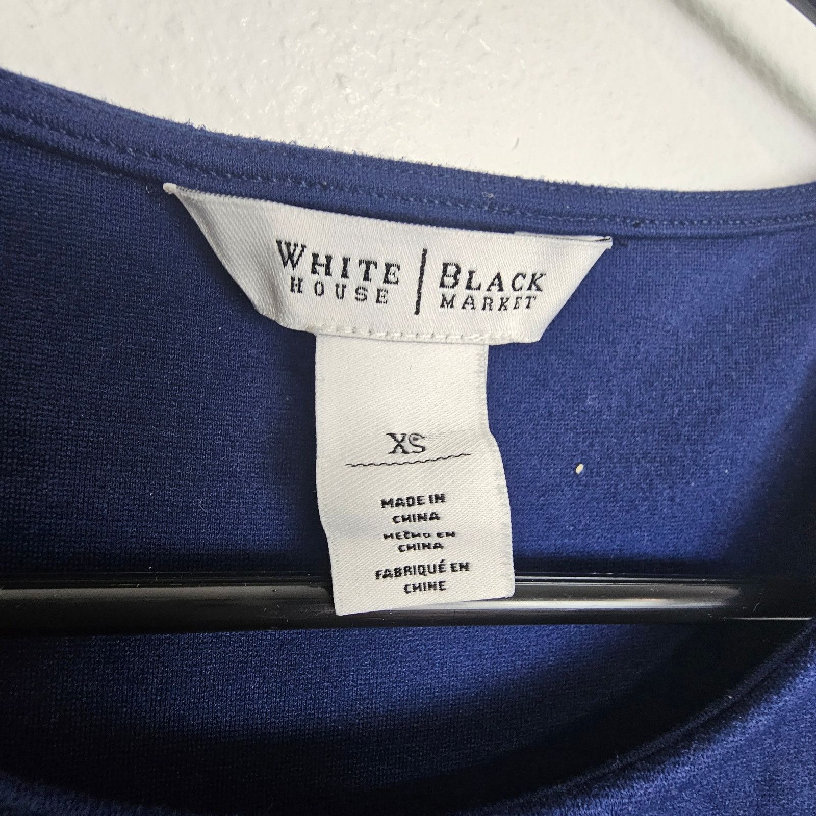 White House Black Market White House Black Market Sleeveless Blouse Dark Blue Top XS Size XS / US 0-2 / IT 36-38 - 5 Thumbnail