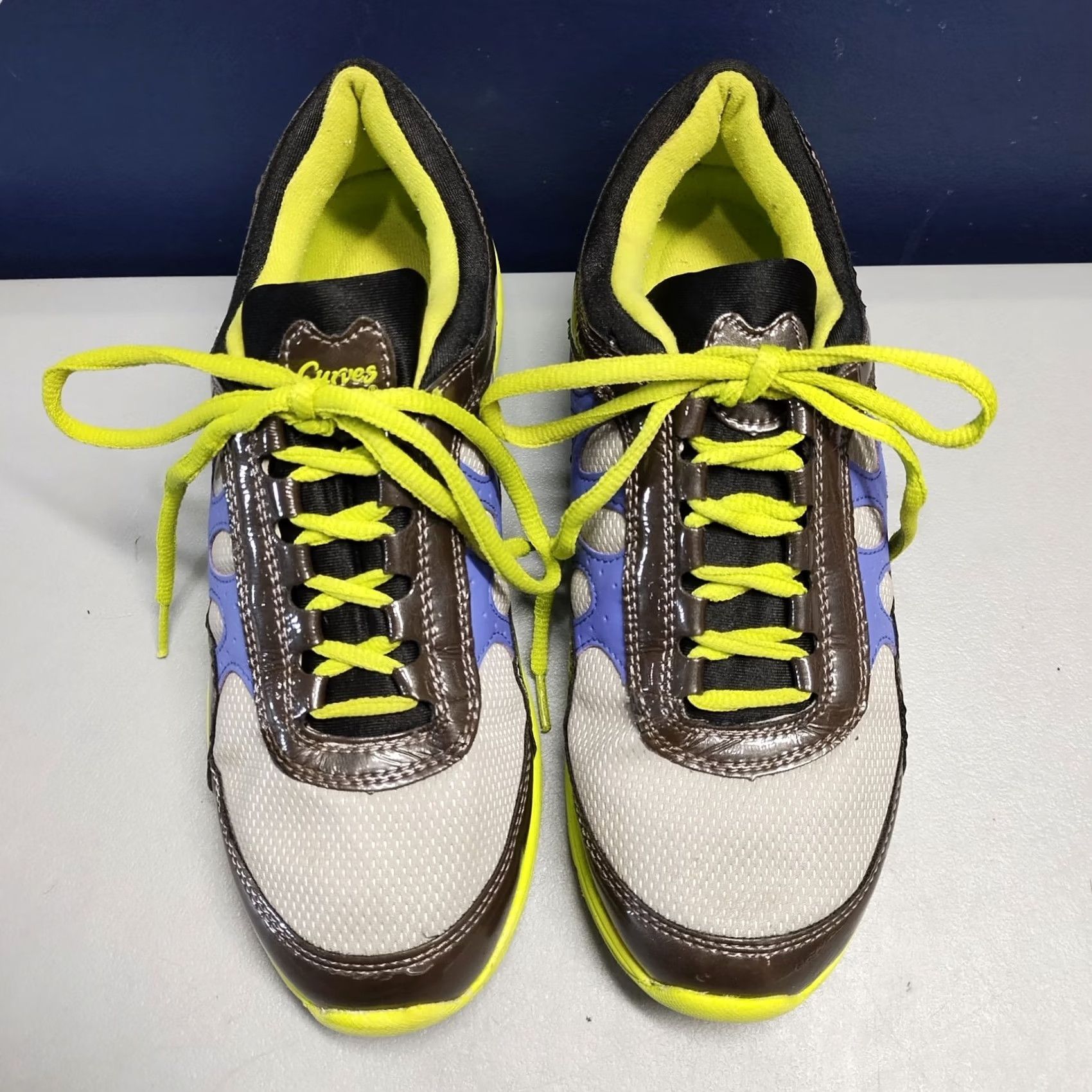 Logo 7 Curves Sneakers Womens Size 10 Multi Colorblock Athletic Running Lace Up Logo Size US 10 / IT 40 - 2 Thumbnail